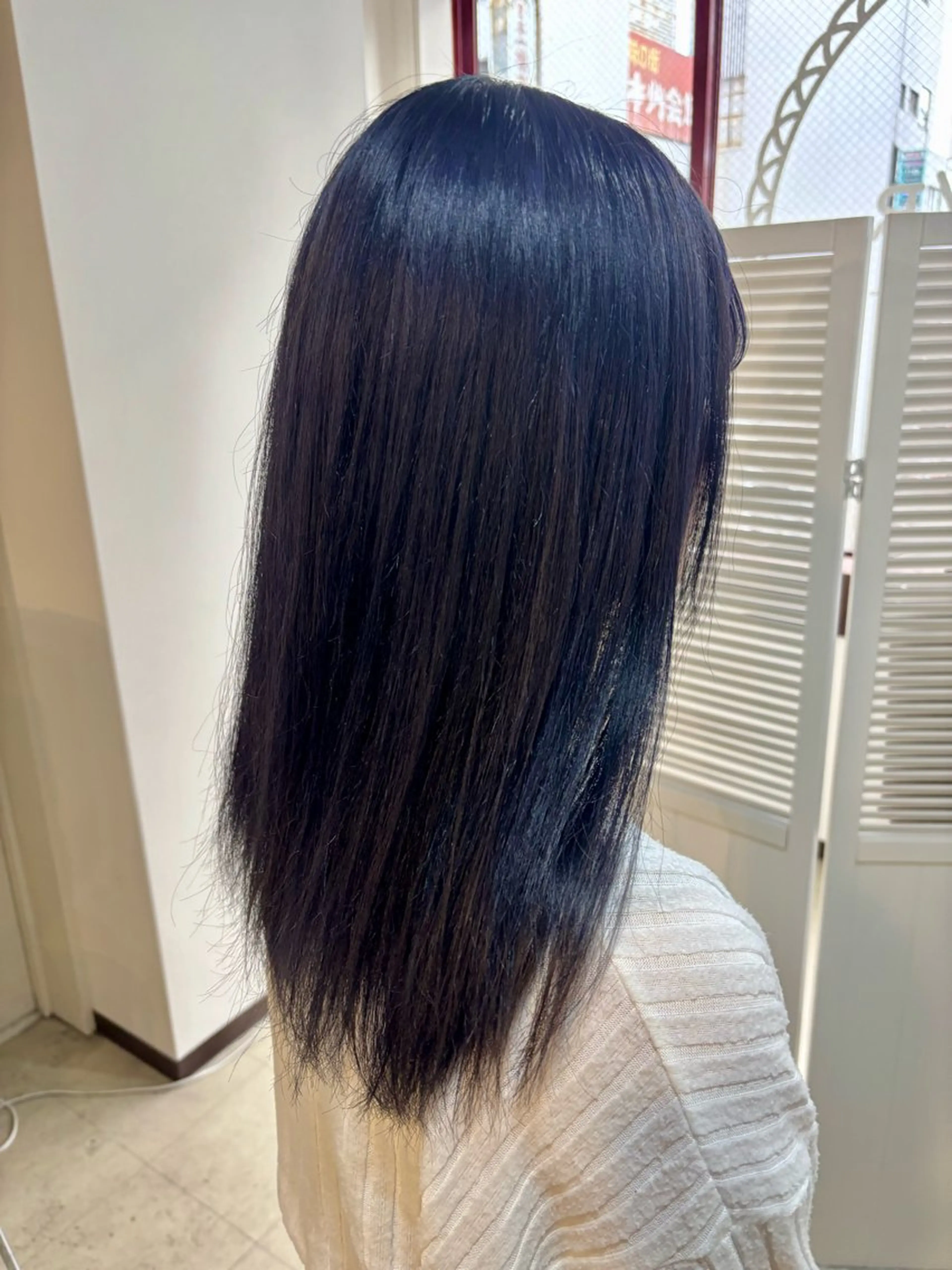 セミロング カラー ブルーカラー ブルーラベンダー ラベンダーカラー ヘアカラー Sherry/R 三川町　山本なつみのヘアスタイル
