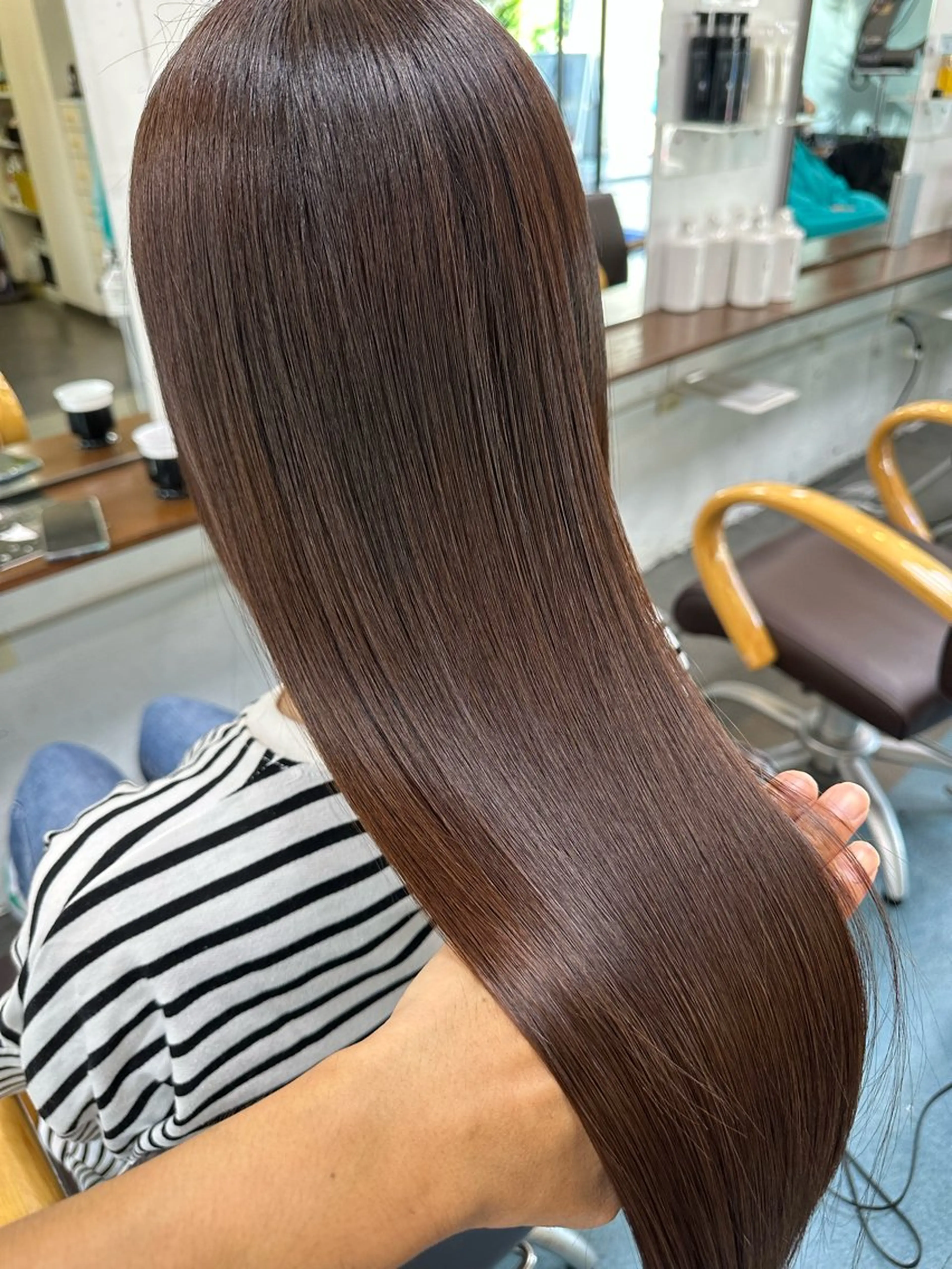 ロング くせ毛 髪質改善 縮毛矯正 カット ヘアカラー トリートメント 【髪質改善】に特化 オリーブオイルクラブのヘアスタイル