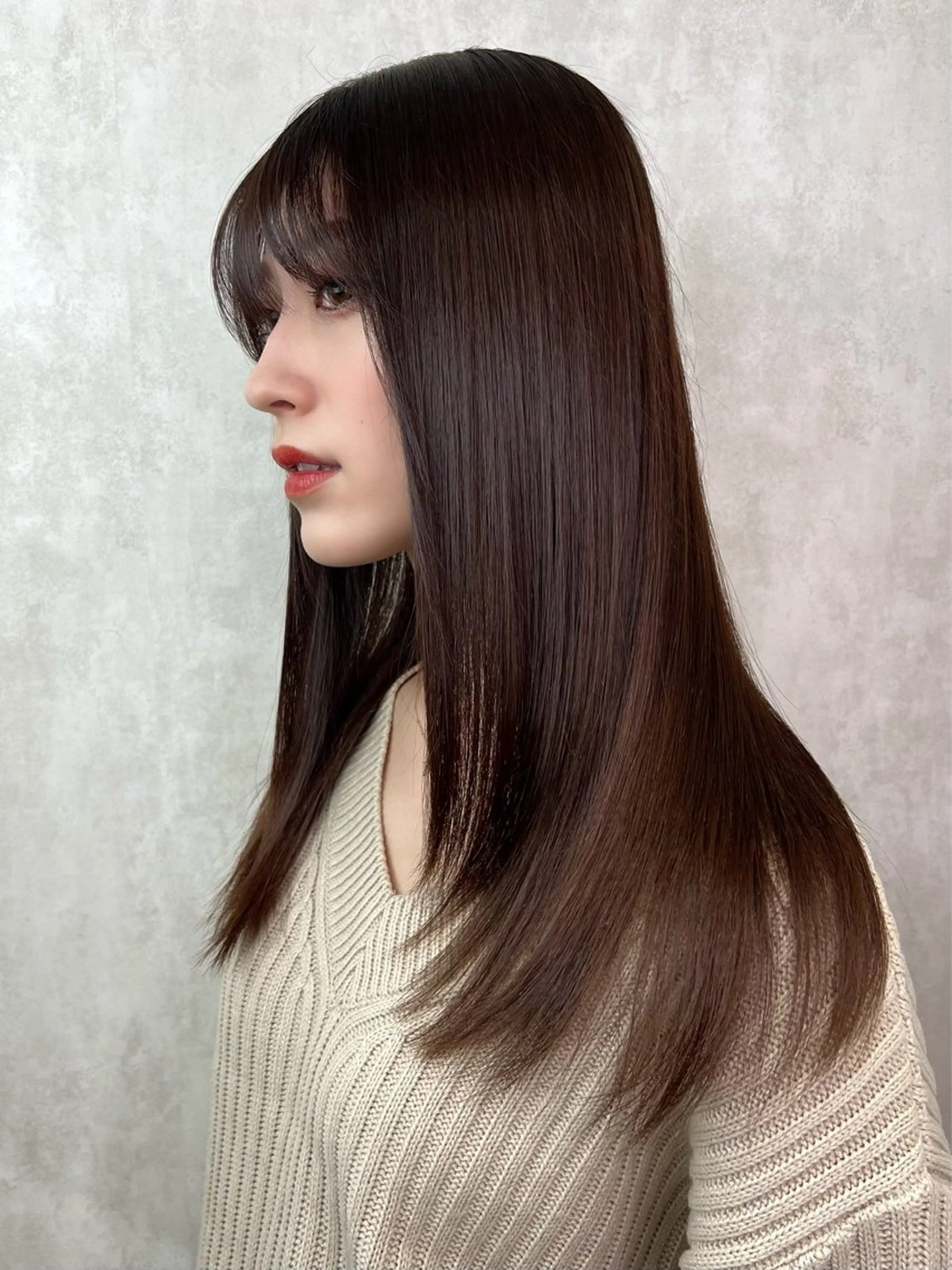 ロング カラー アクアカラー 髪質改善 トリートメント トリートメント 💜髪質改善/ 艶カラー/ミナ🩷のヘアスタイル