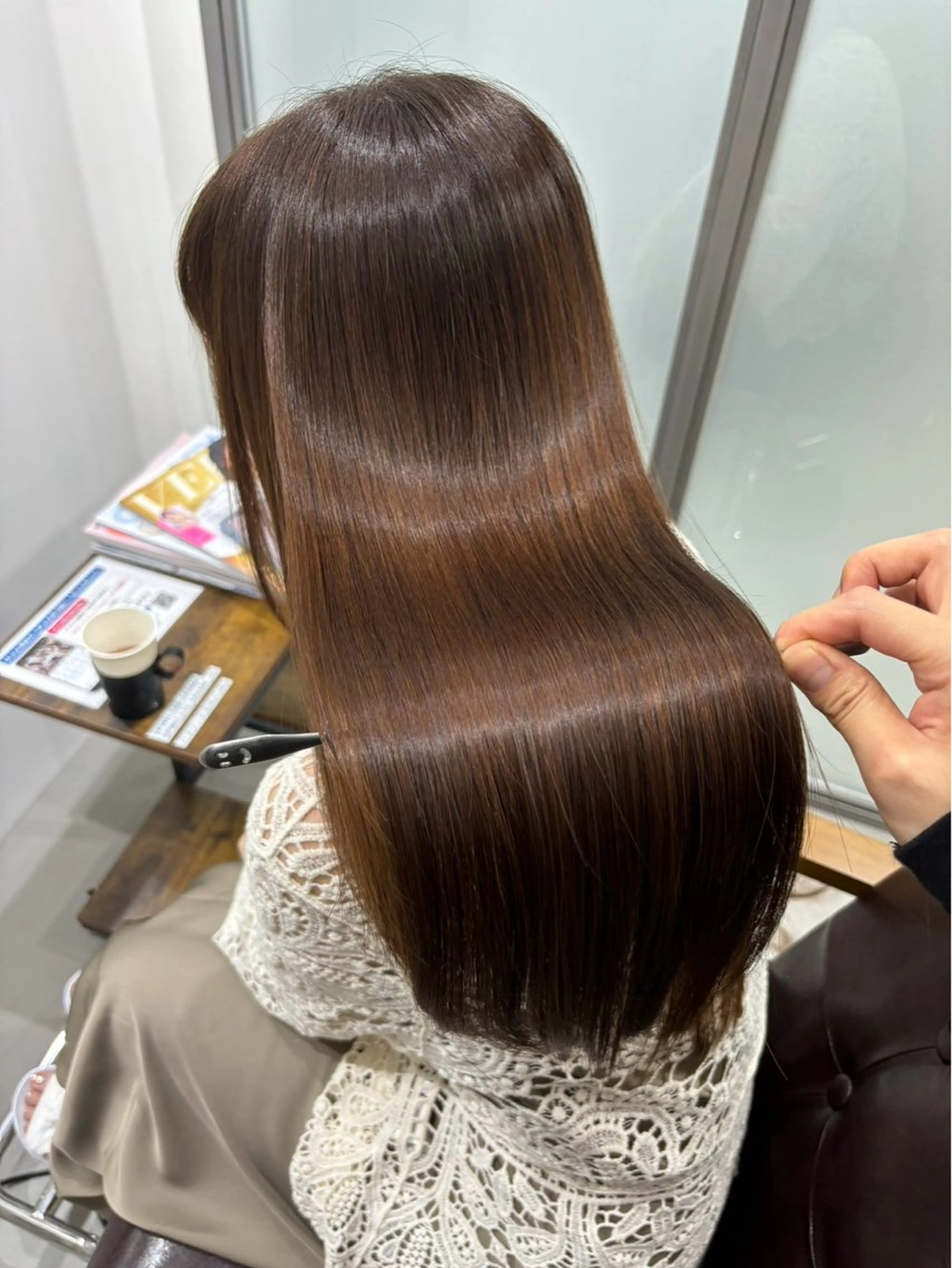 【髪質改善No.2】酸性縮毛矯正×カット×ケアカラー×髪質改善TRの写真