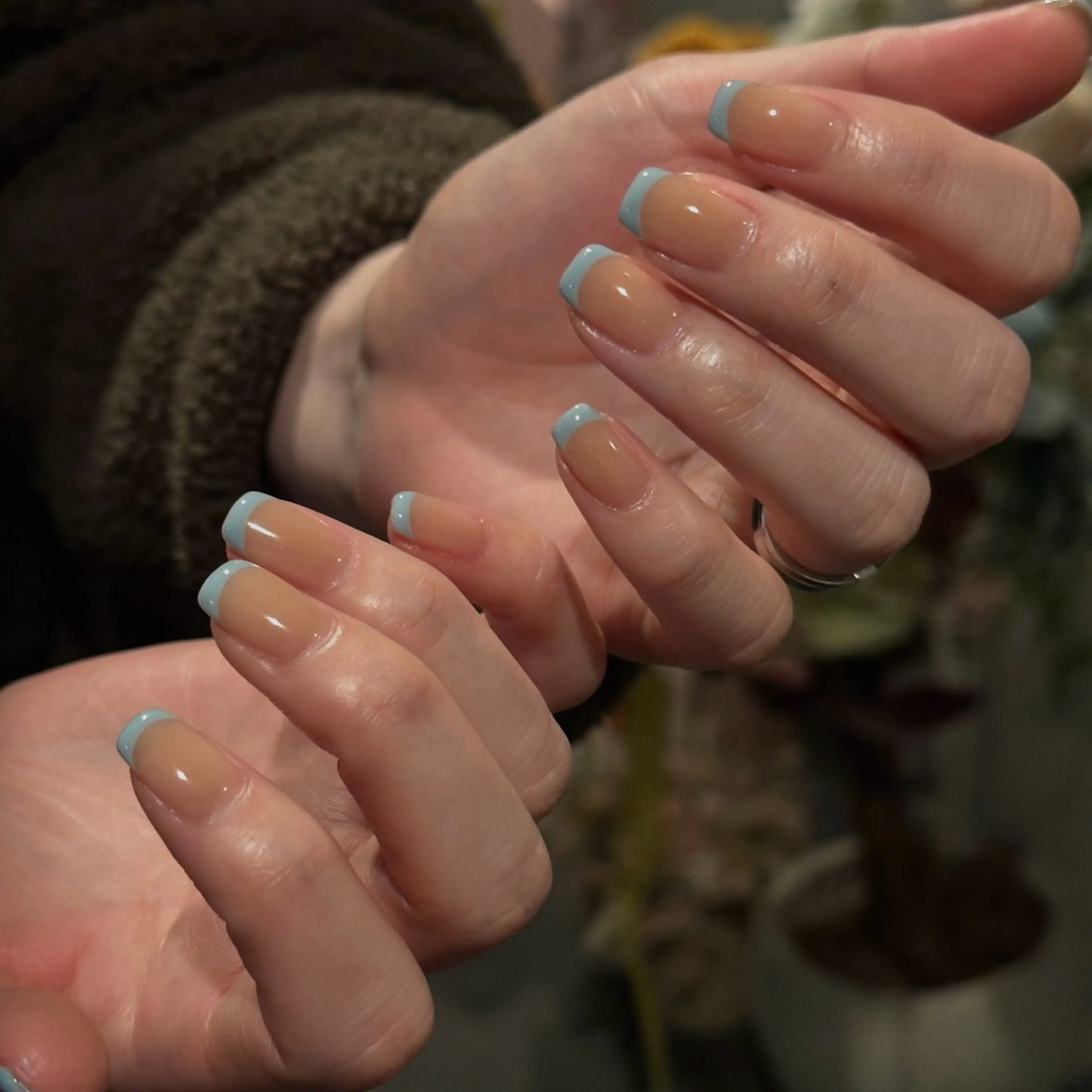 ネイル フレンチネイル 春ネイル ハンドネイル new.ed/ staffのネイルデザイン