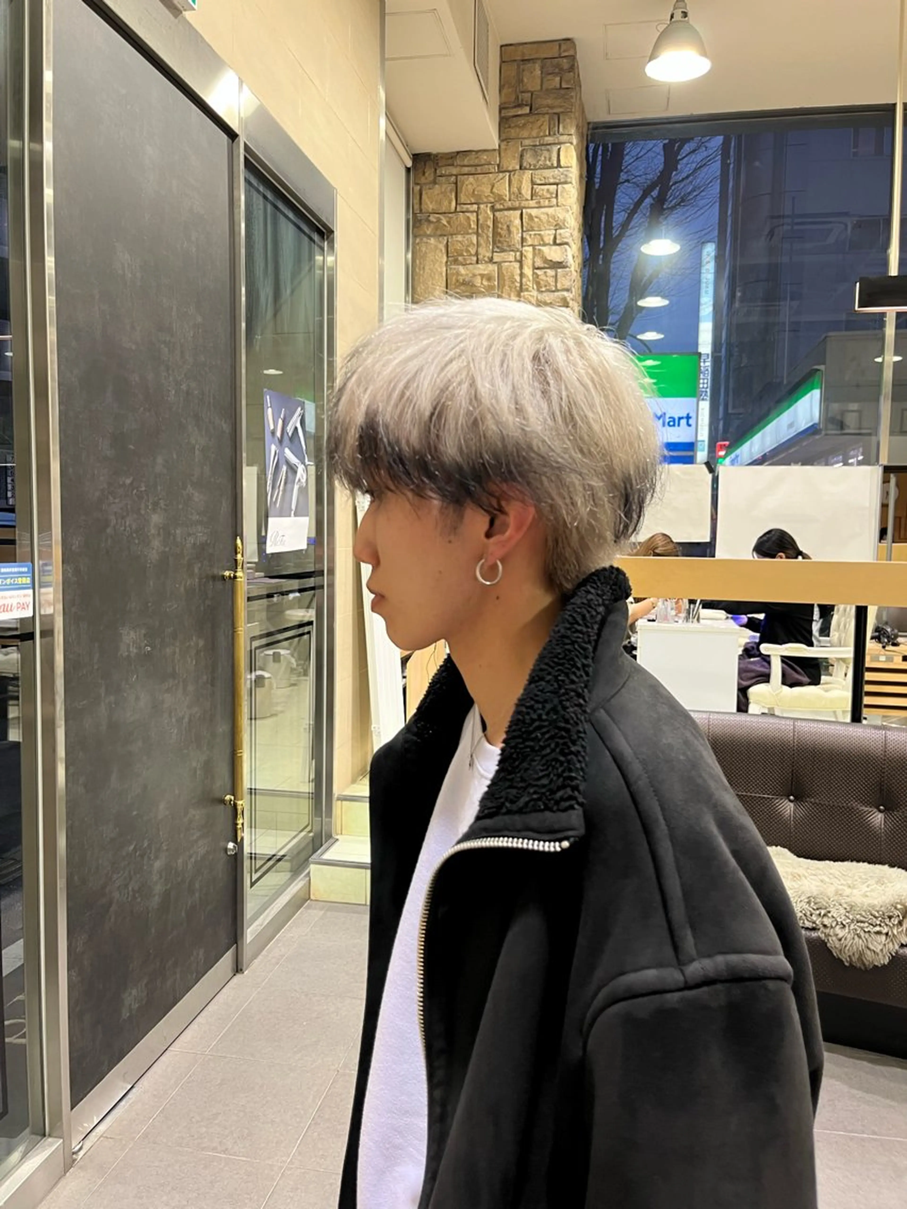 ショート カラー メンズ ヘアセット/透明感 カラー/あんりんのヘアスタイル