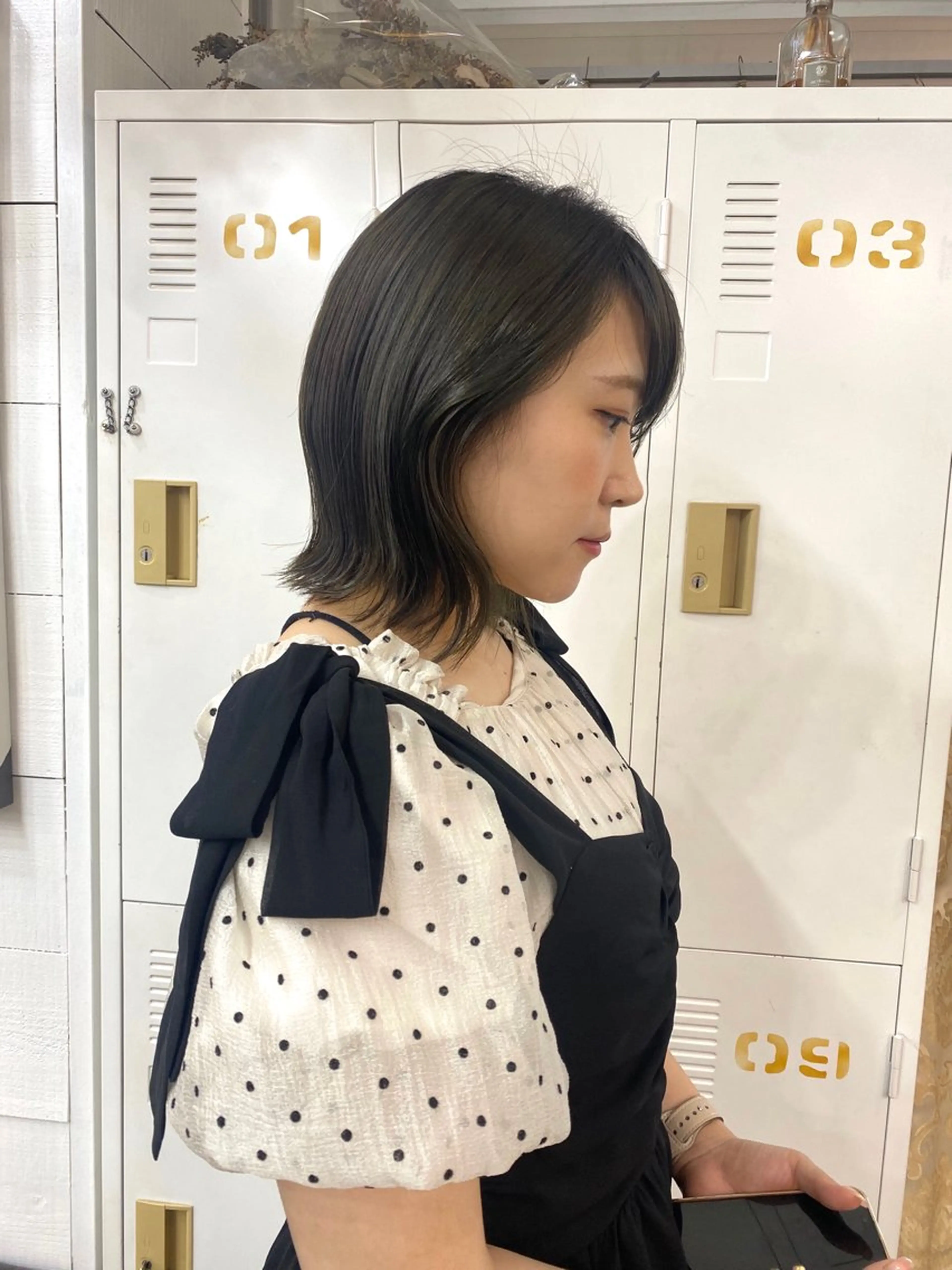 ミディアム カラー グレージュ YURAGI🌿 SAKIのヘアスタイル