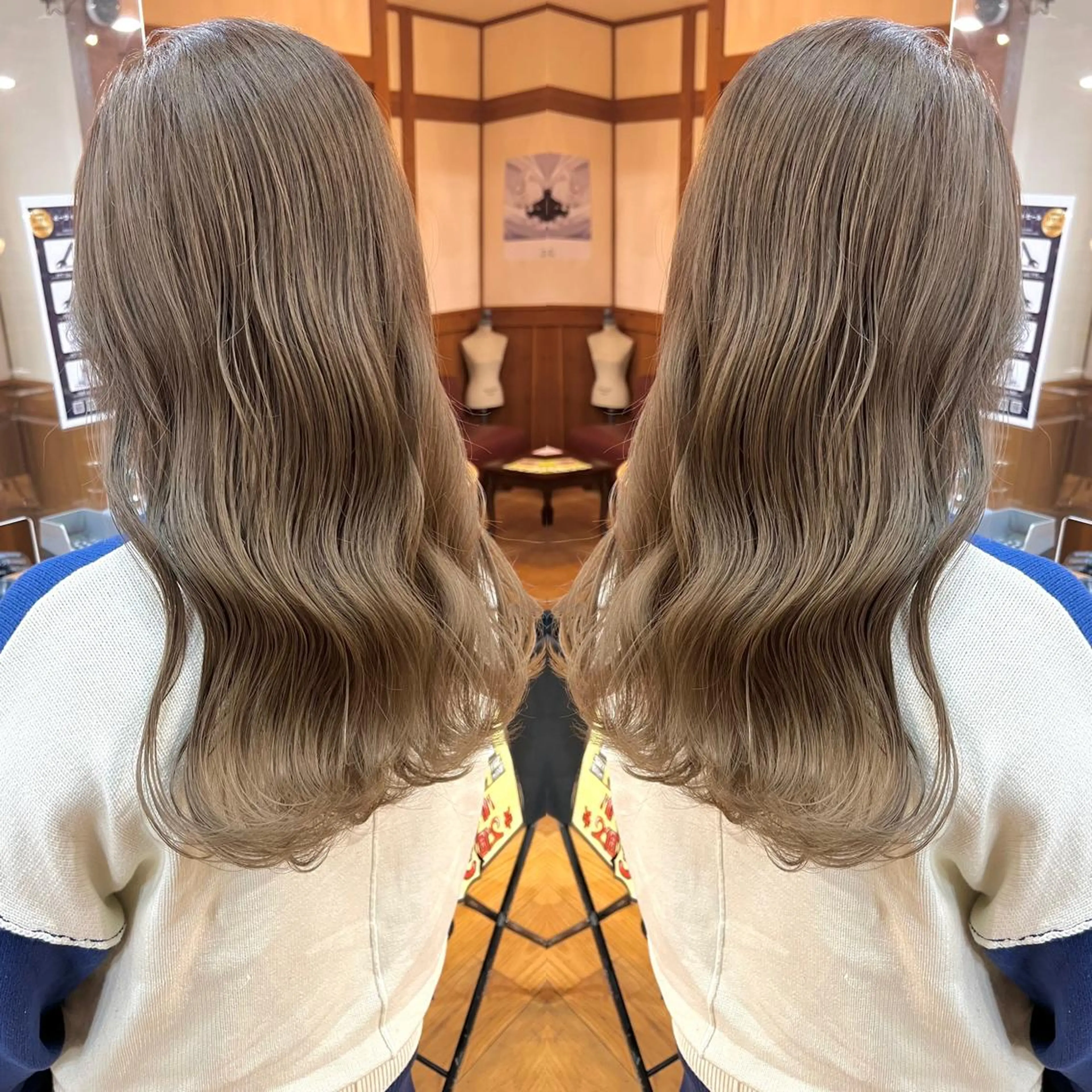 ミディアム カラー パーマ Artist 藤﨑紘成のヘアスタイル