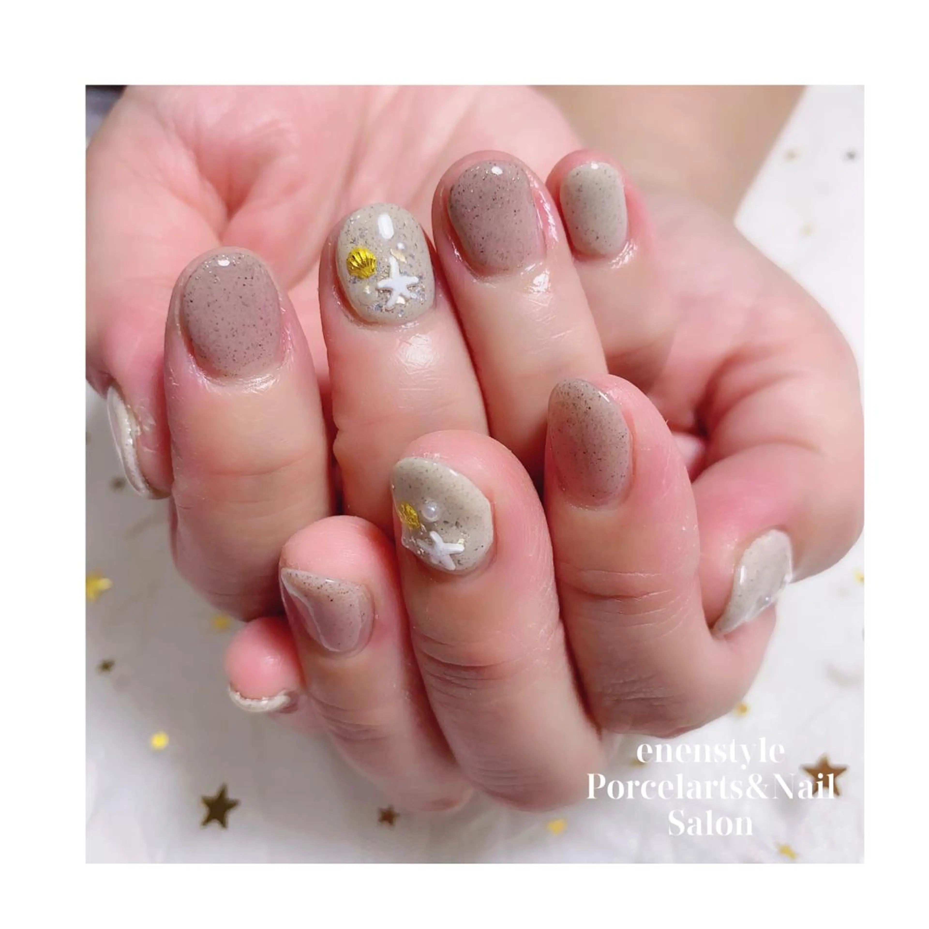 ショート ネイル ハンドネイル 👑enen style👑のネイルデザイン