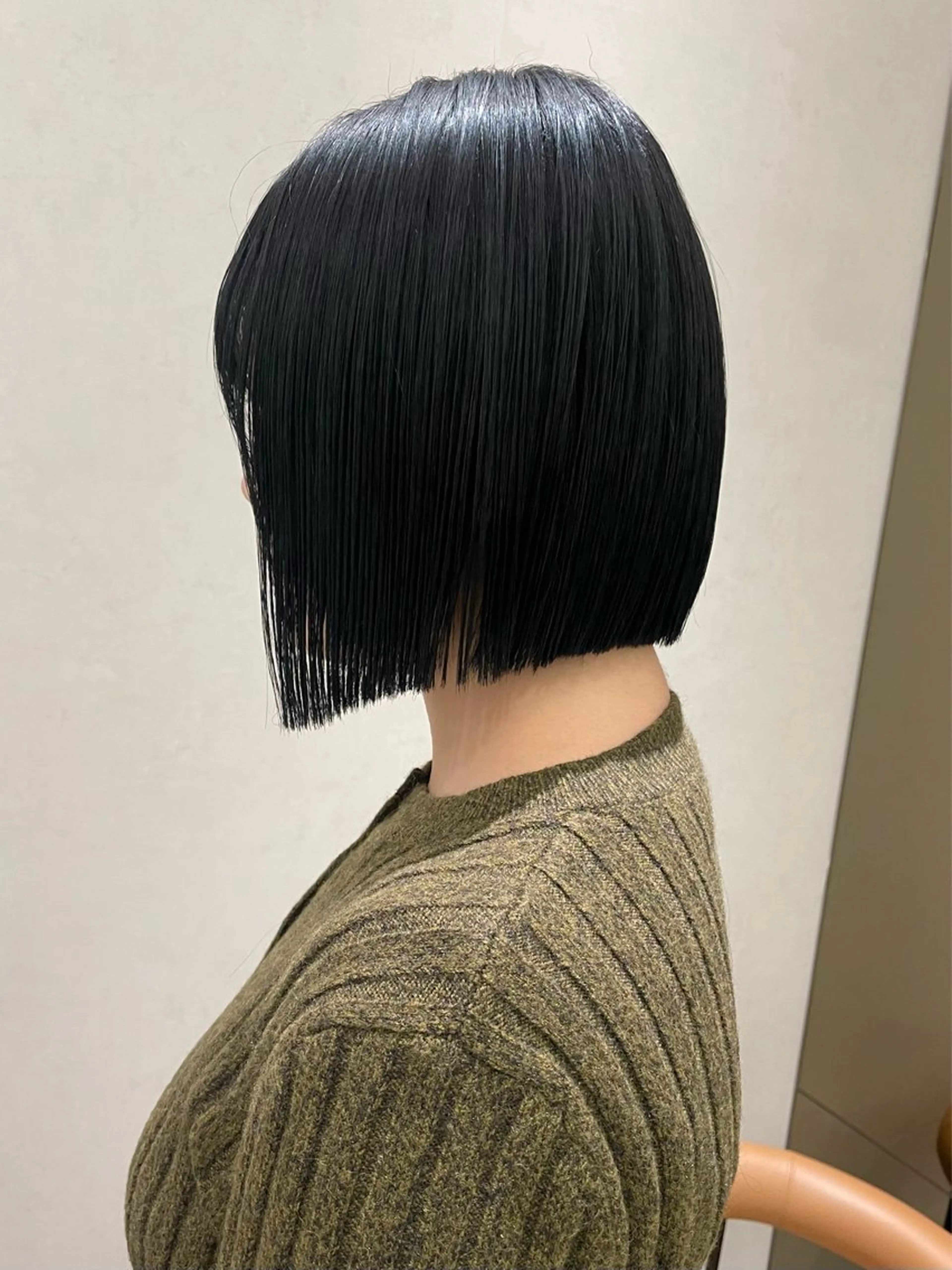 ミディアム ボブ カット 縮毛矯正 石川玲菜/ 髪質改善ボブ/メンズのヘアスタイル