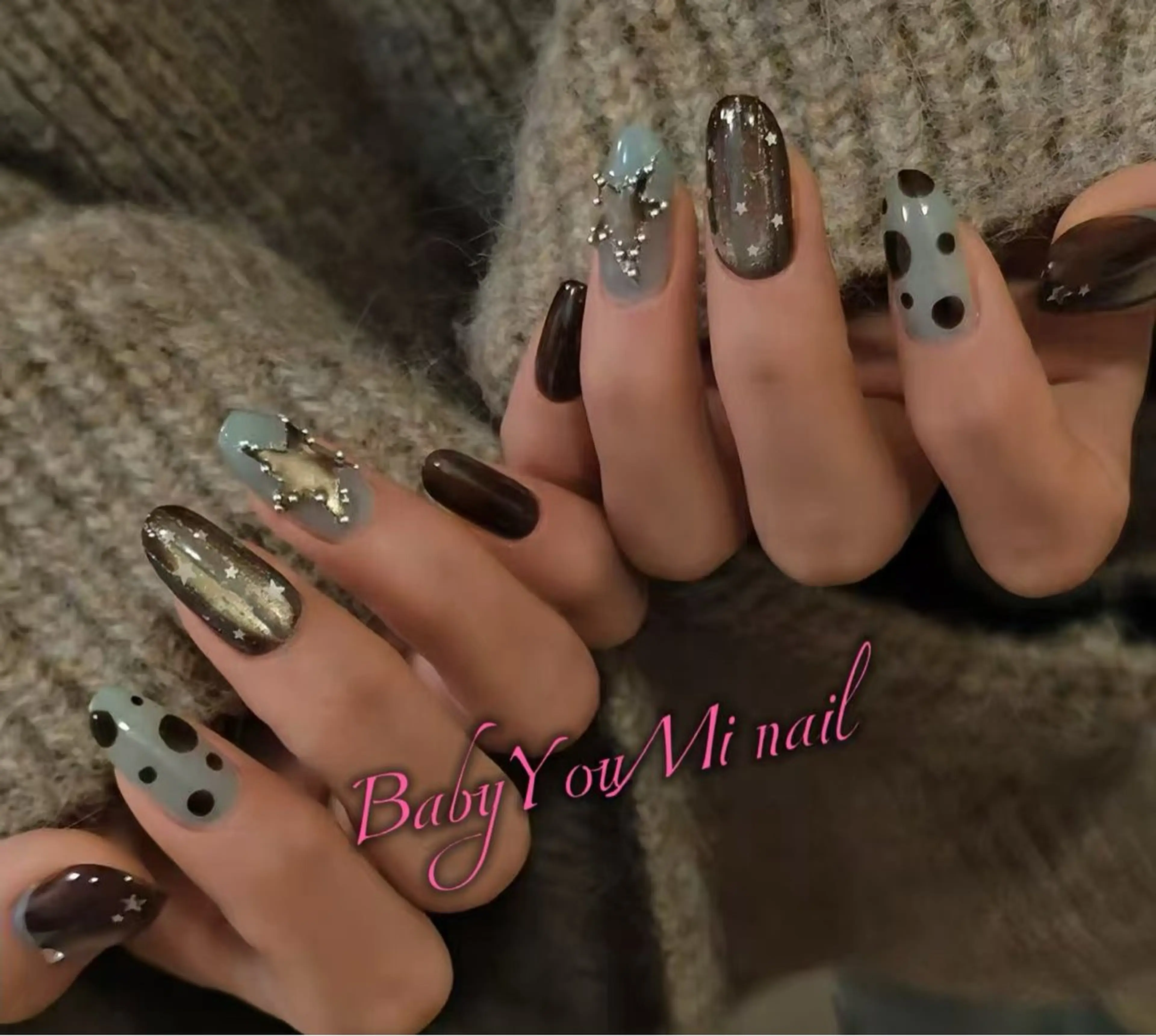 ネイル オーロラネイル 成人式 フットネイル フレンチネイル ジェルネイル ハンドネイル Oomiya 服部のネイルデザイン