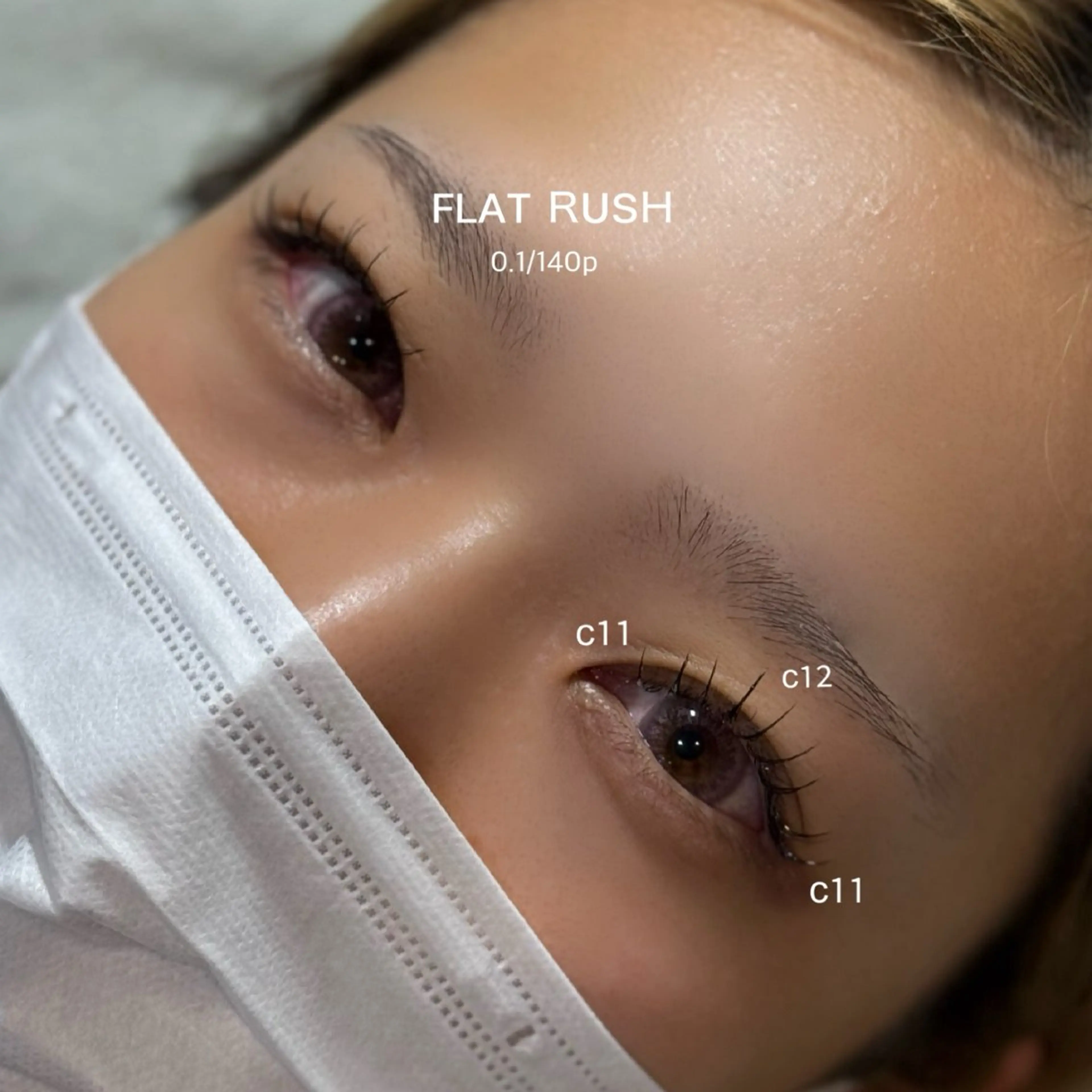 マツエク・マツパ フラットラッシュ ナチュラル LABEL NATSUKAのマツエク・マツパデザイン