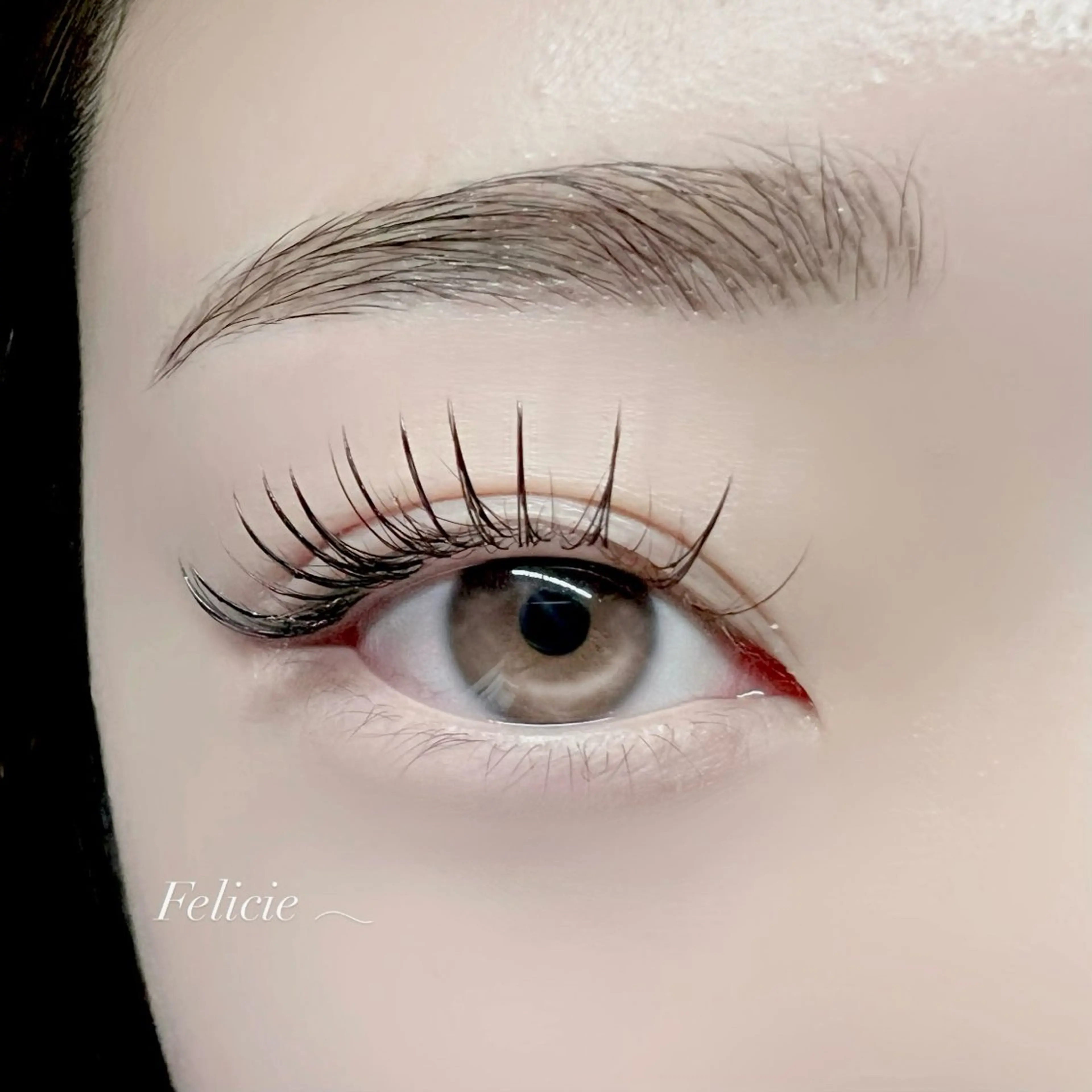マツエク・マツパ フラットラッシュ ナチュラル マツエク Felicie＊ Sayakaのマツエク・マツパデザイン