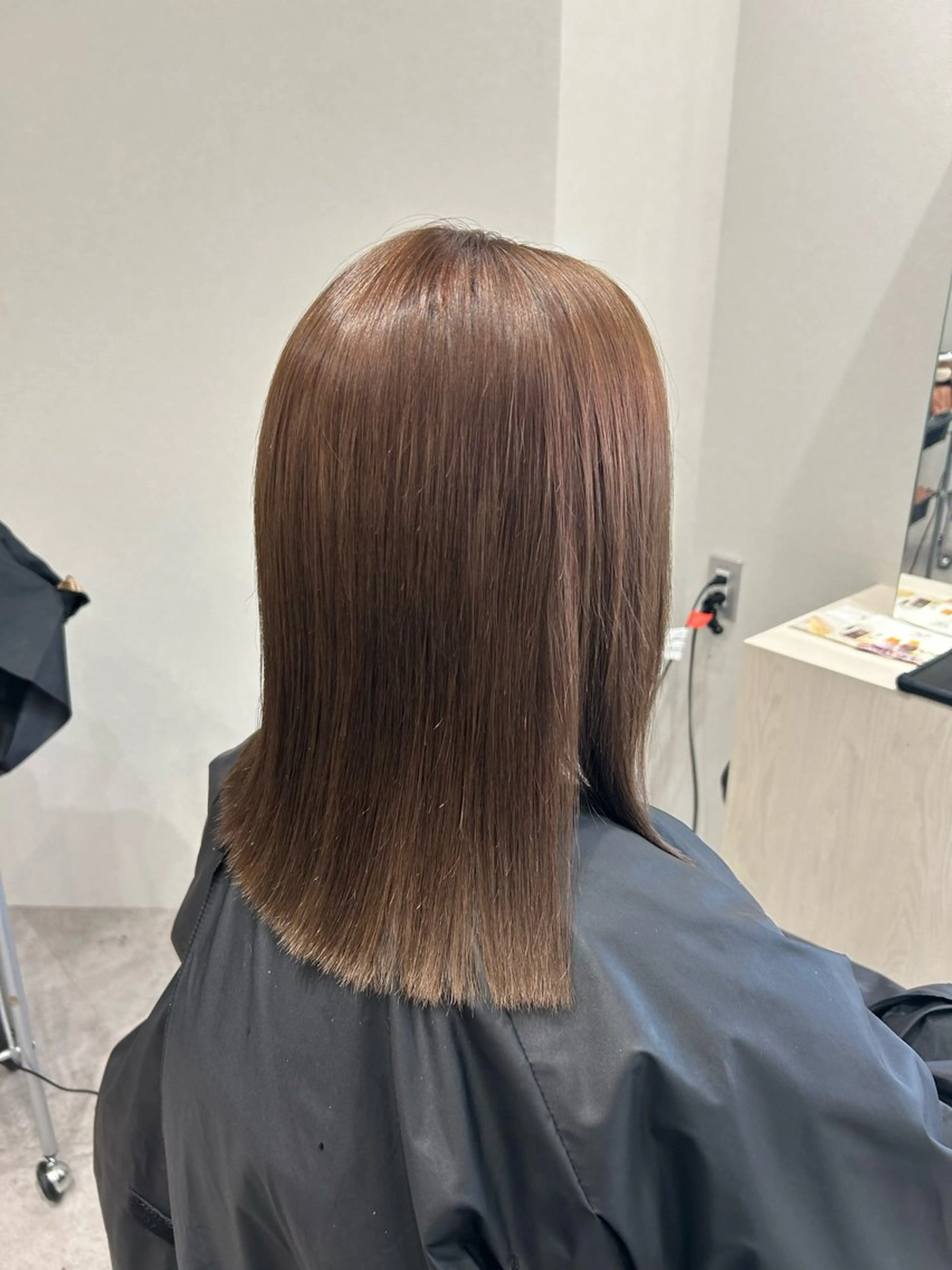 ミディアム カラー ヘアアレンジ ブラウンカラー ミルクティーブラウン ヘアカラー ボブ /ニュアンス/ satomi🧸💖のヘアスタイル