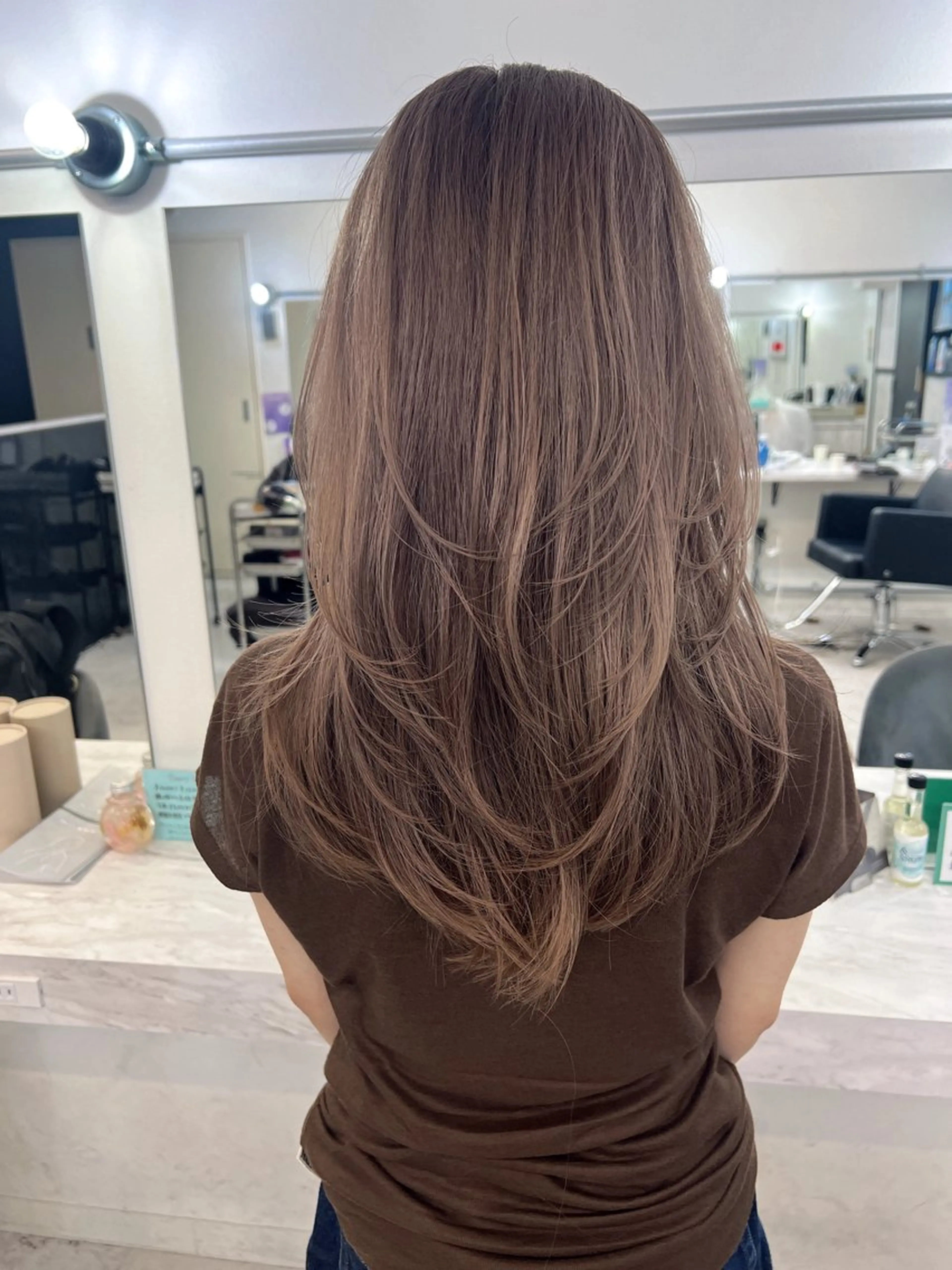 ロング カラー カット ヘアカラー トリートメント ✨髪質改善✖︎顔周り レイヤー✨ナカムラのヘアスタイル
