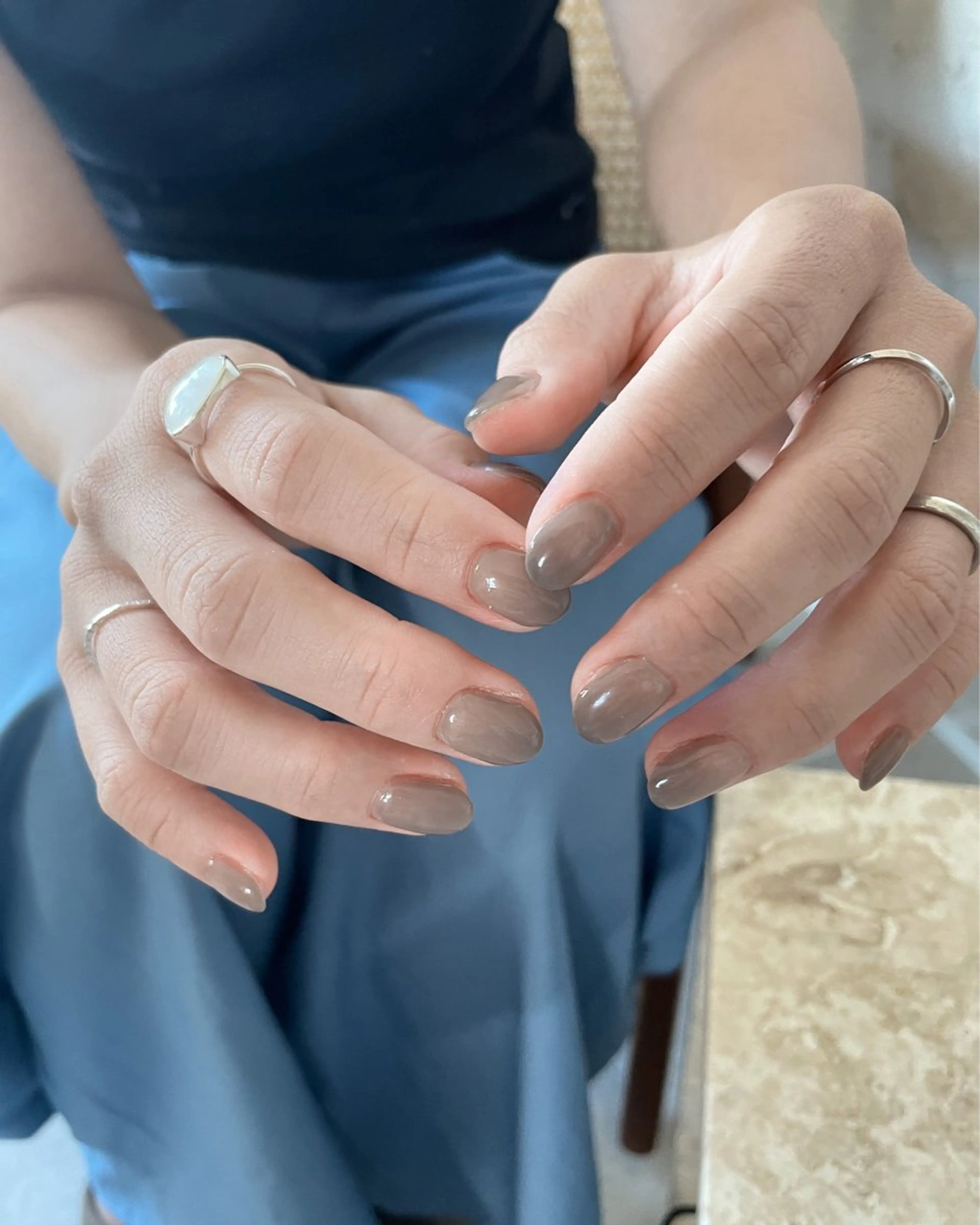 ネイル ワンカラーネイル ハンドネイル "achoe" コエ HARUNAのネイルデザイン