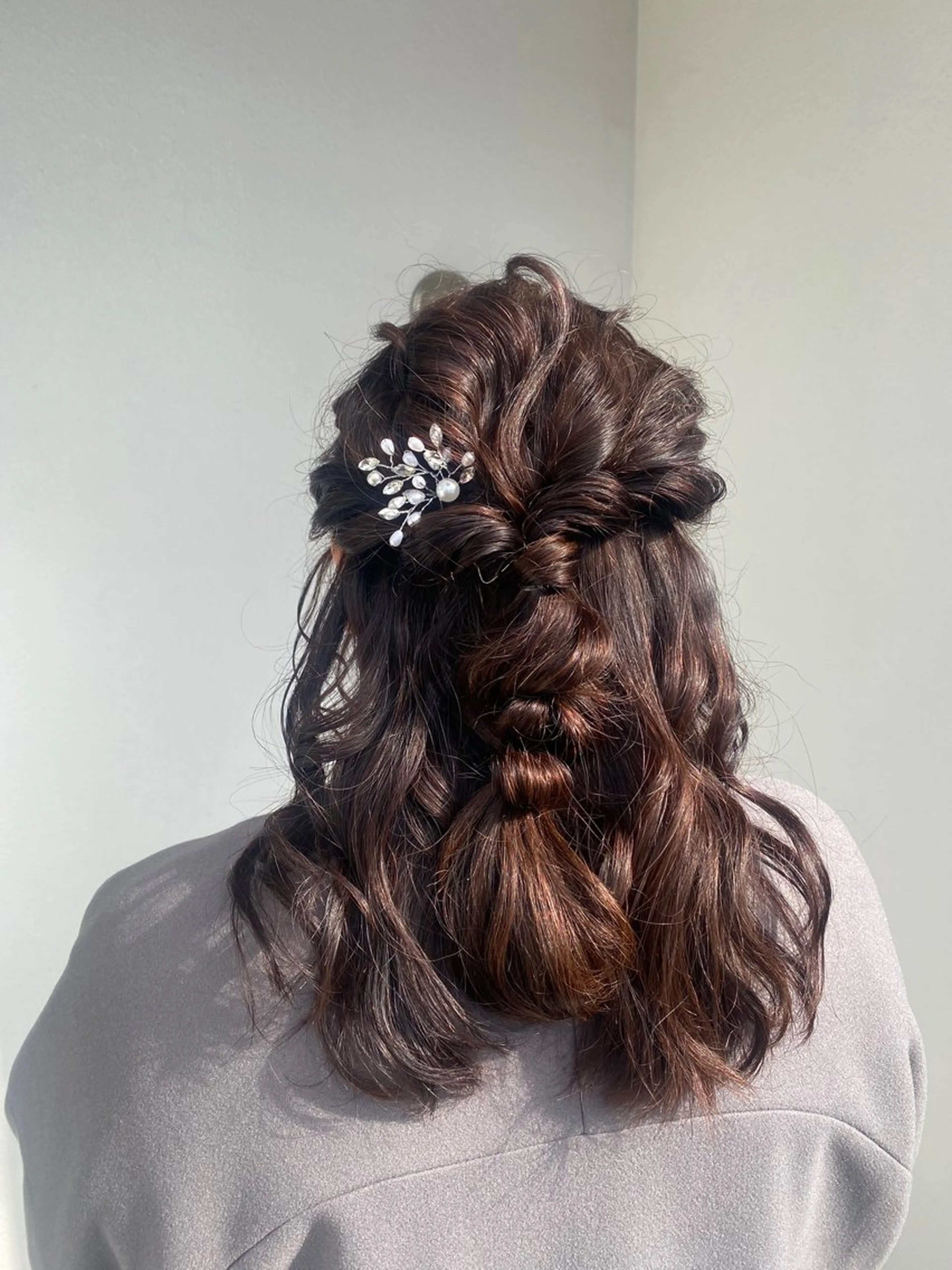 セミロング ヘアアレンジ ハーフアップ . SHIZUKAのヘアスタイル