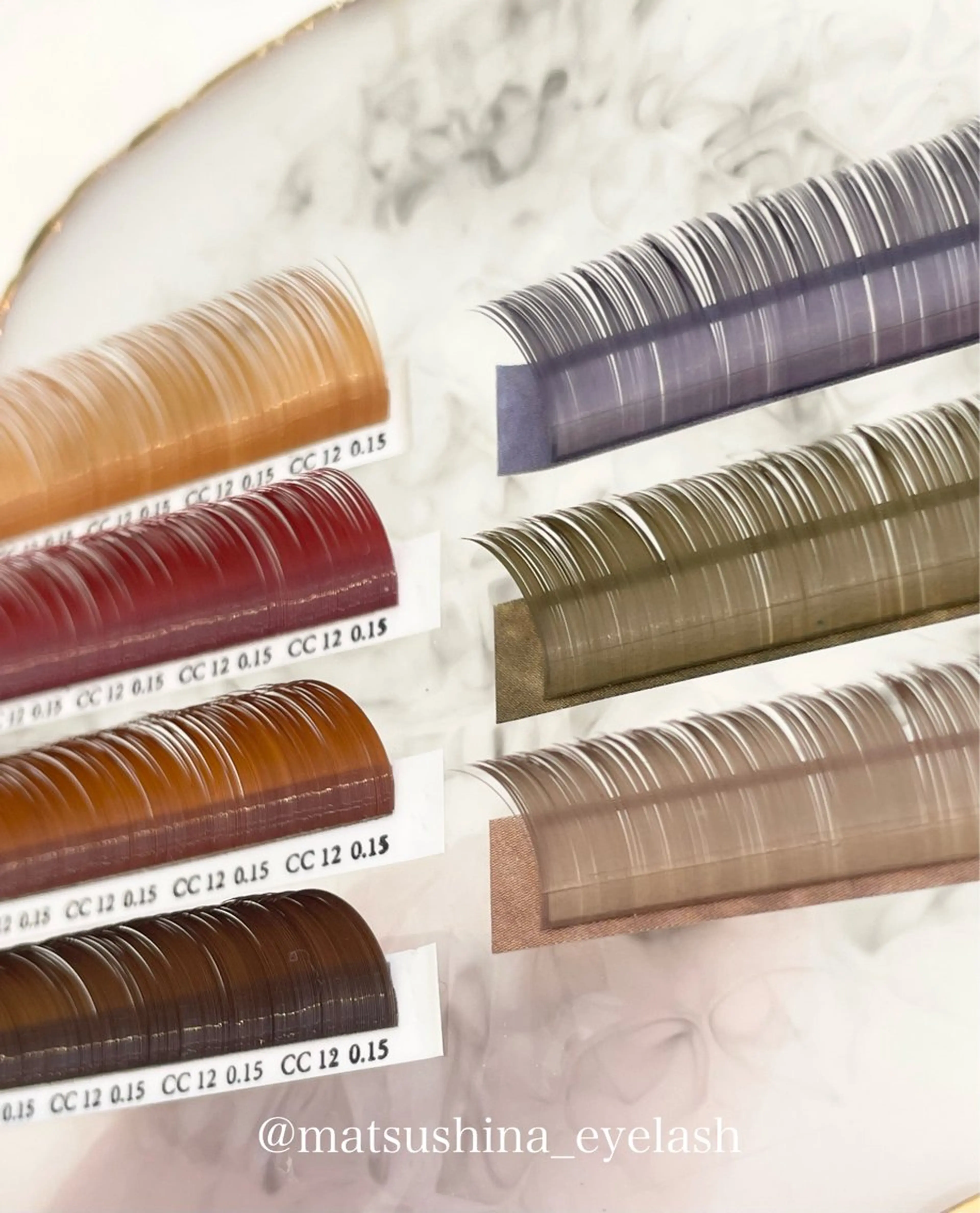 オフ代無料！ニュアンスカラーエクステ120本🤎9種から2種までmix可！の写真