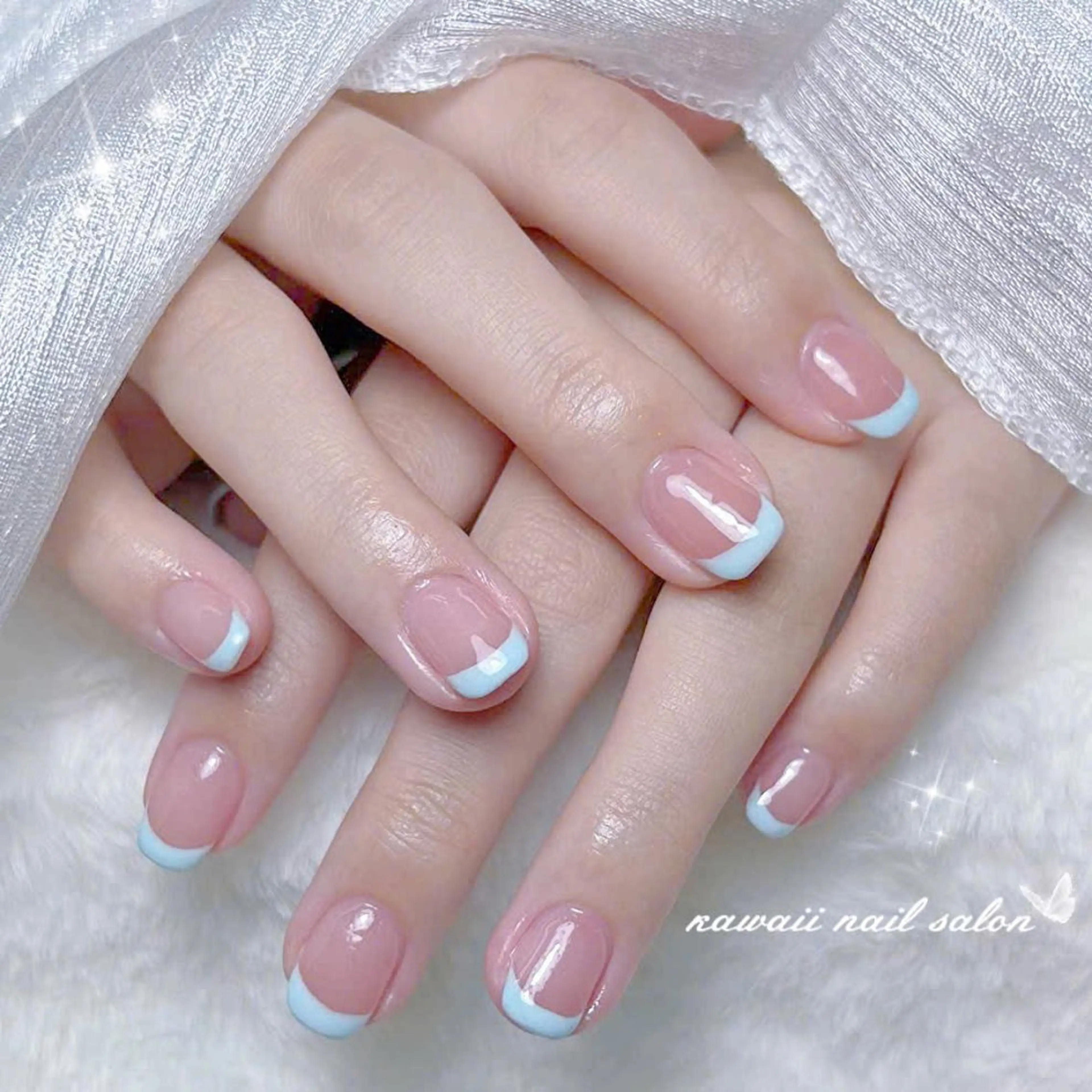 ネイル チークネイル ドット フレンチネイル グラデーション 韓国ネイル Kawaii _Nailのネイルデザイン