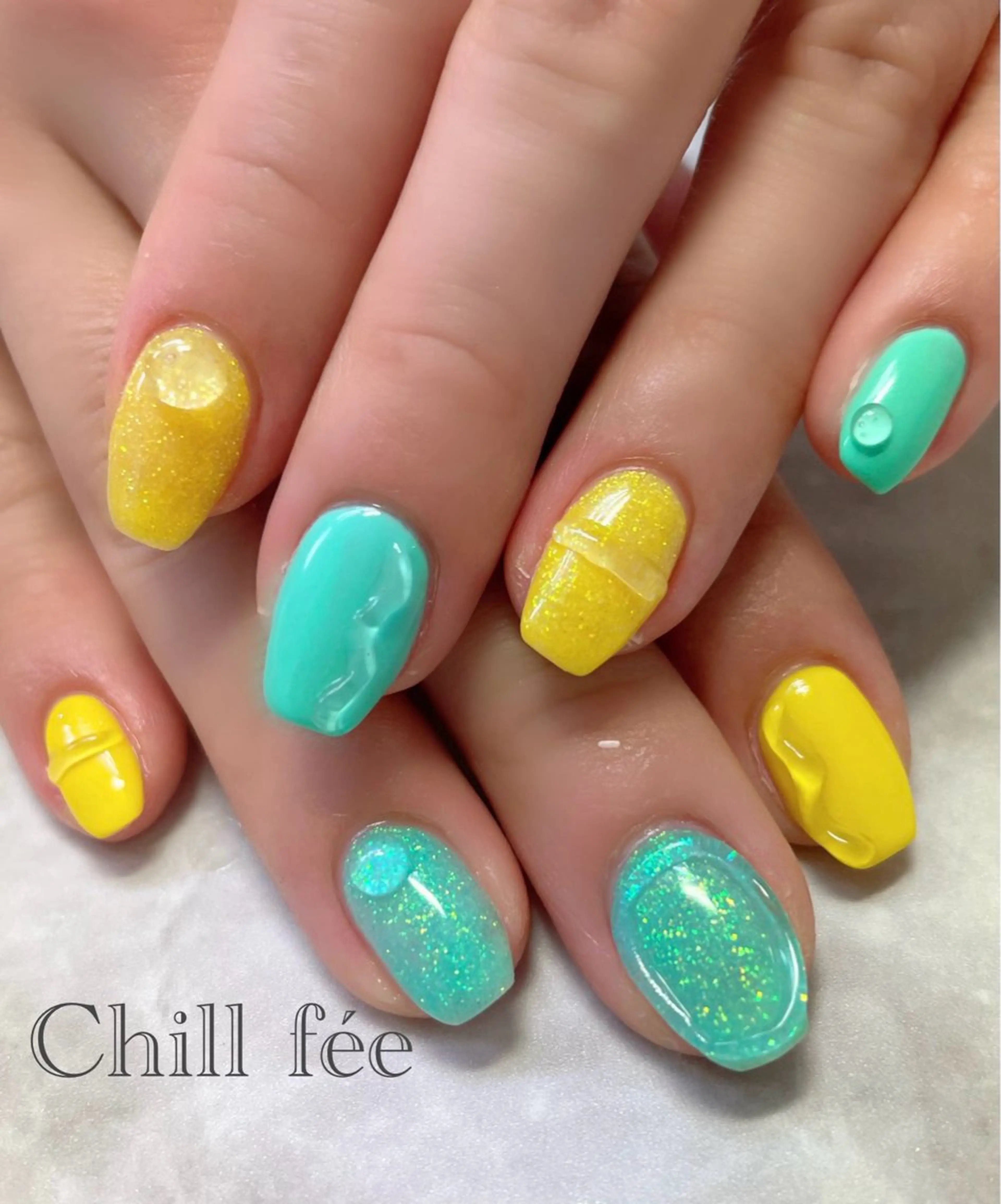 ネイル 持ち込み ハンドネイル 和歌浦 ちるふぇのネイルデザイン