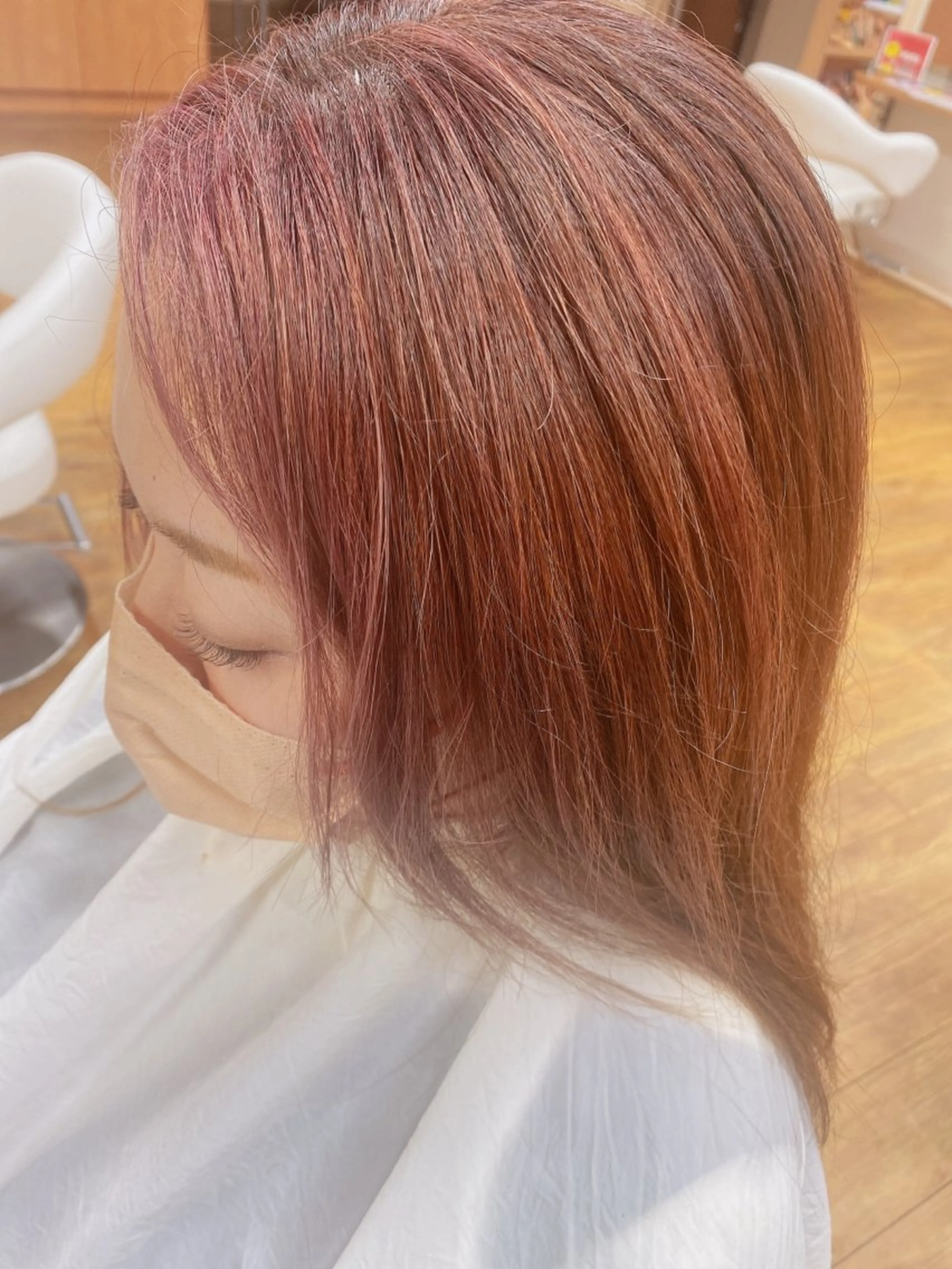 セミロング カラー ピンクカラー sagedoue MIZUKI✂️のヘアスタイル