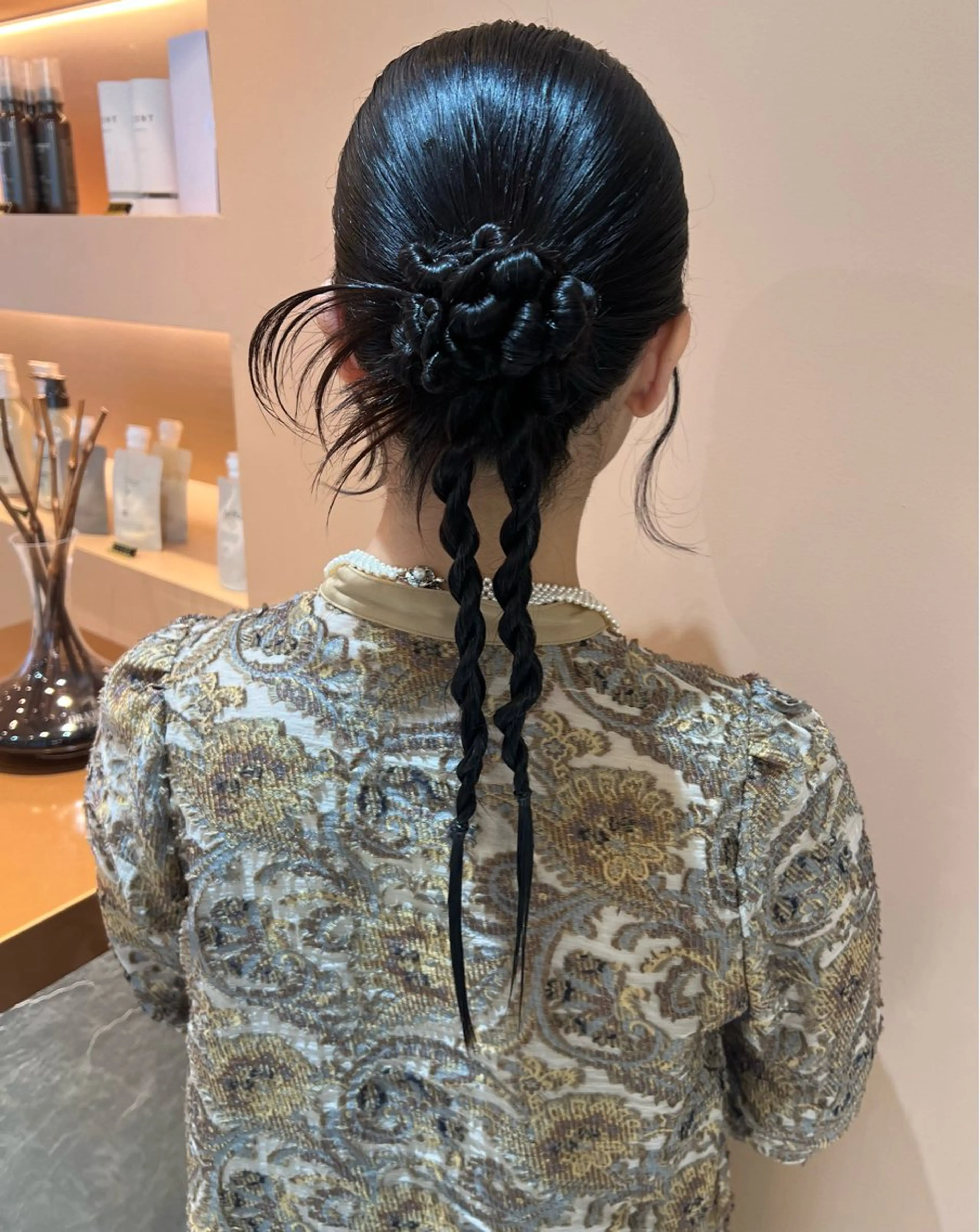 ロング カラー ヘアアレンジ ヘアセット ✨カチモリ✨レイヤー 韓国ヘア🇰🇷ゆいのヘアスタイル