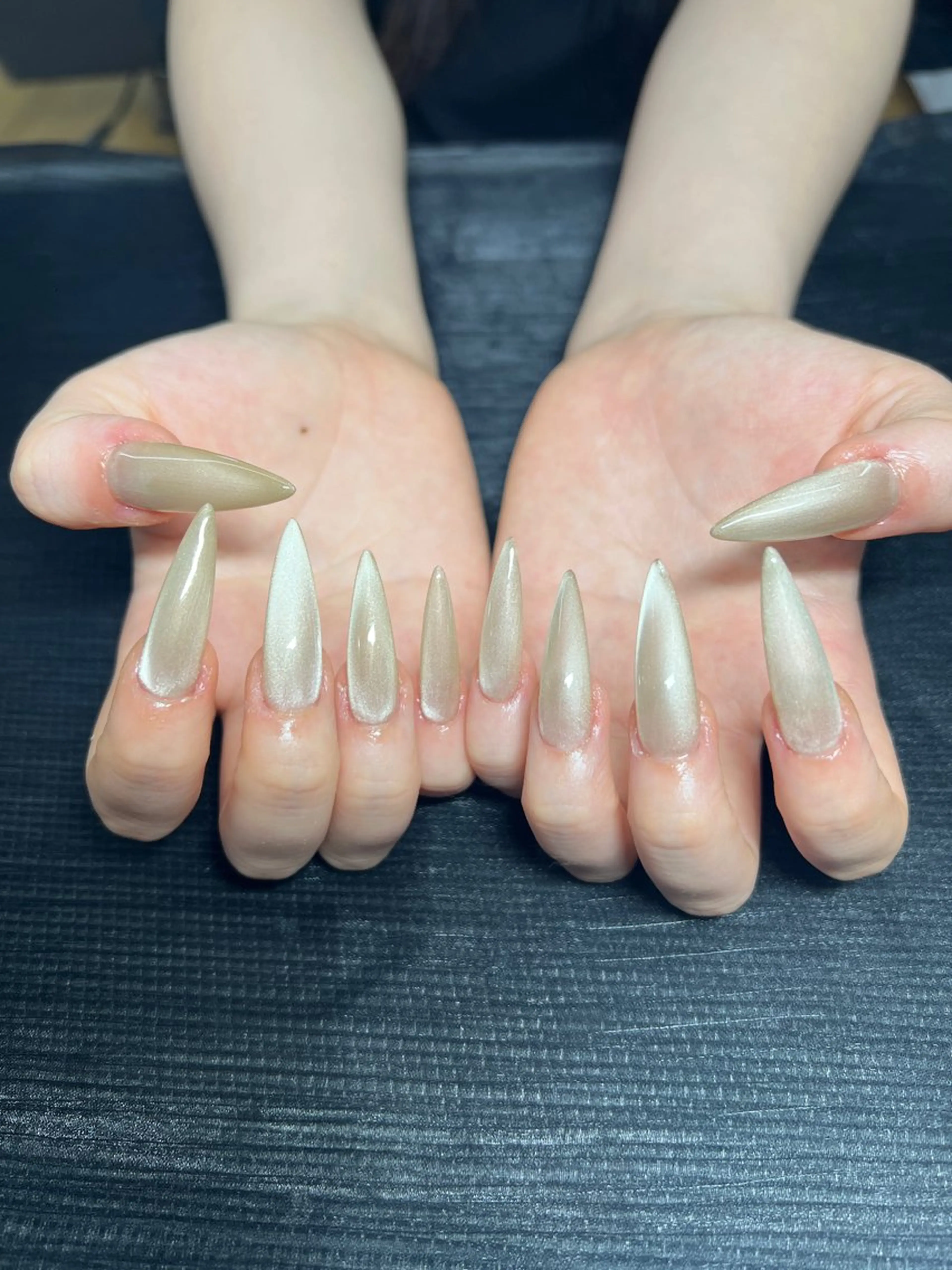 ネイル チークネイル フレンチネイル グラデーション 韓国ネイル マグネットネイル IRO NAIL MiAのネイルデザイン