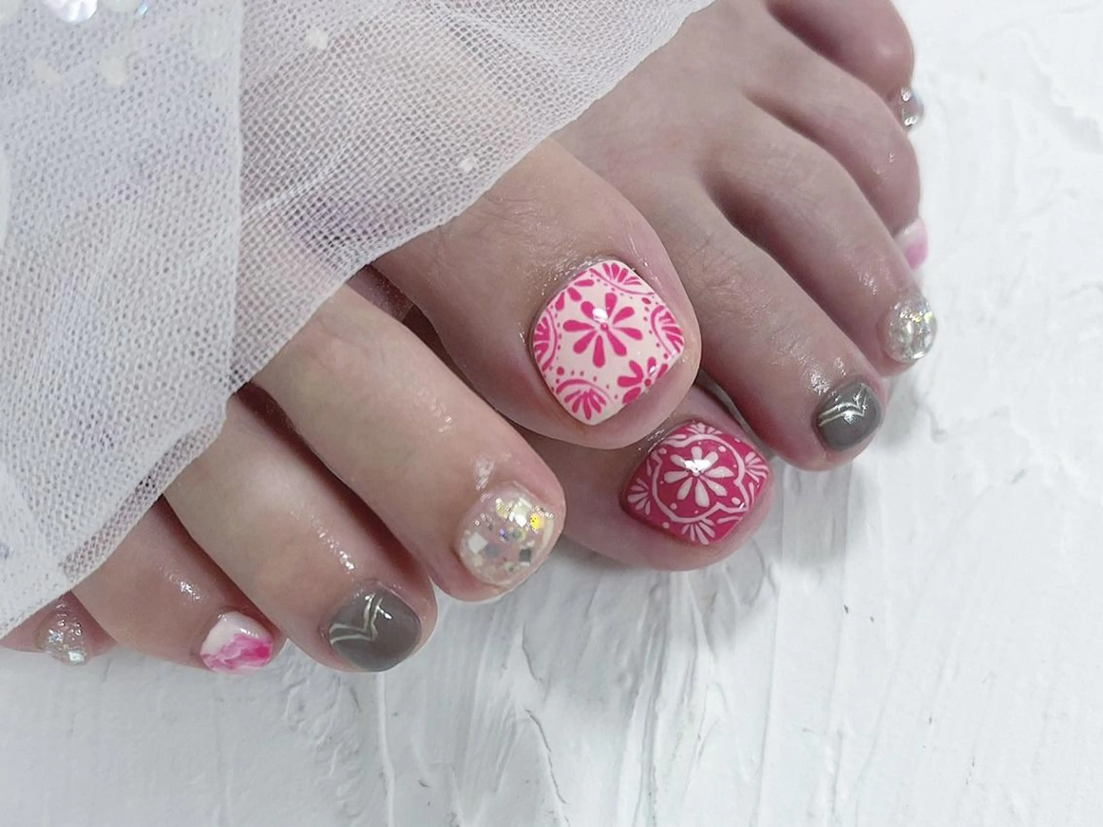 ネイル フットネイル 🔷ﾐﾅﾐﾈｲﾙ🔷 やり放題ネイル渋谷2のネイルデザイン