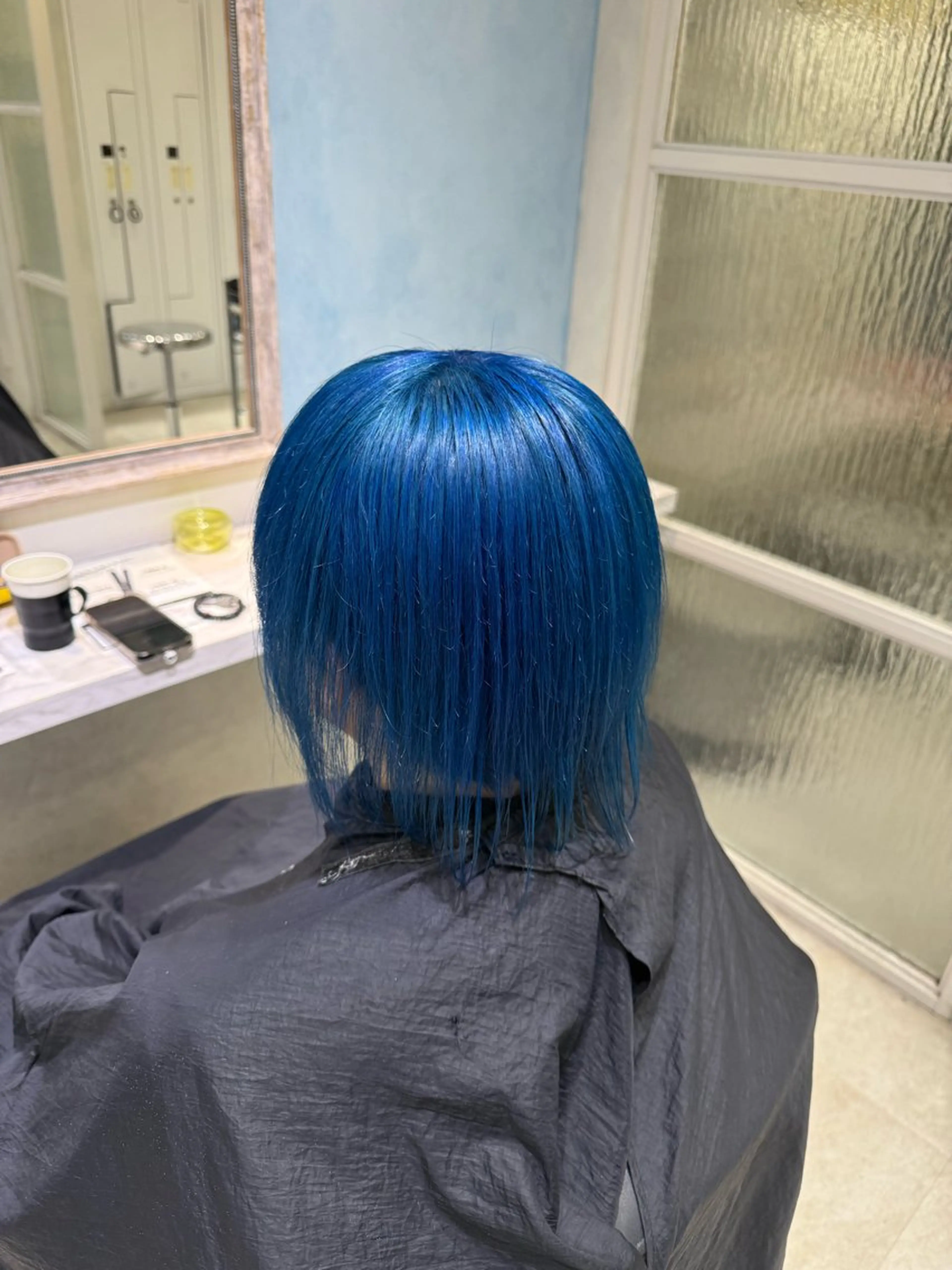 ミディアム カラー アッシュ ベージュカラー ブリーチ ブルーカラー 透明感カラー ヘアカラー ハイトーン/ブリーチ 💙みずき💙のヘアスタイル