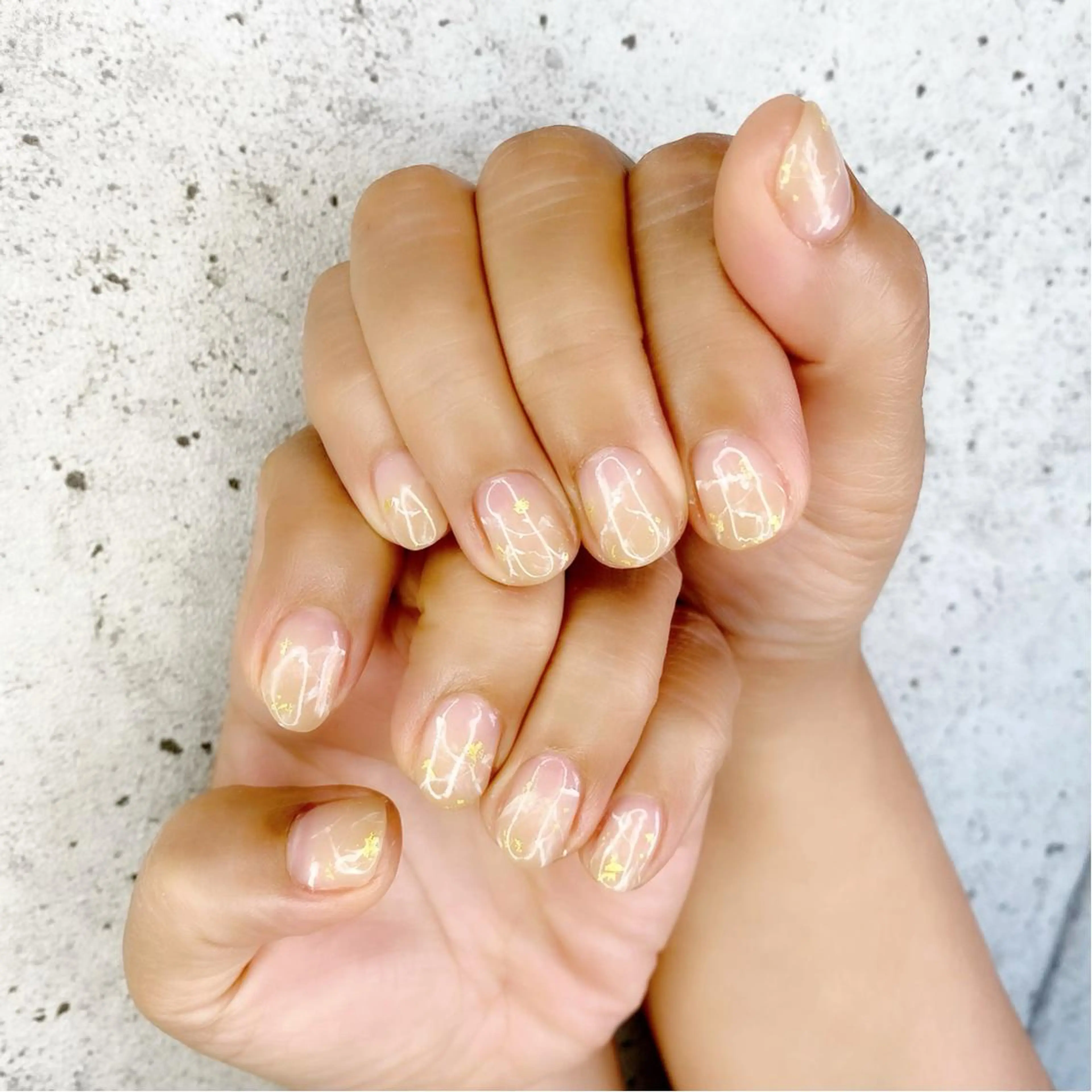 ショート カラー パーマ ヘアアレンジ メンズ キッズ ネイル マツエク・マツパ アートネイル 大理石ネイル(マーブル) ハンドネイル Salon Ｋのネイルデザイン