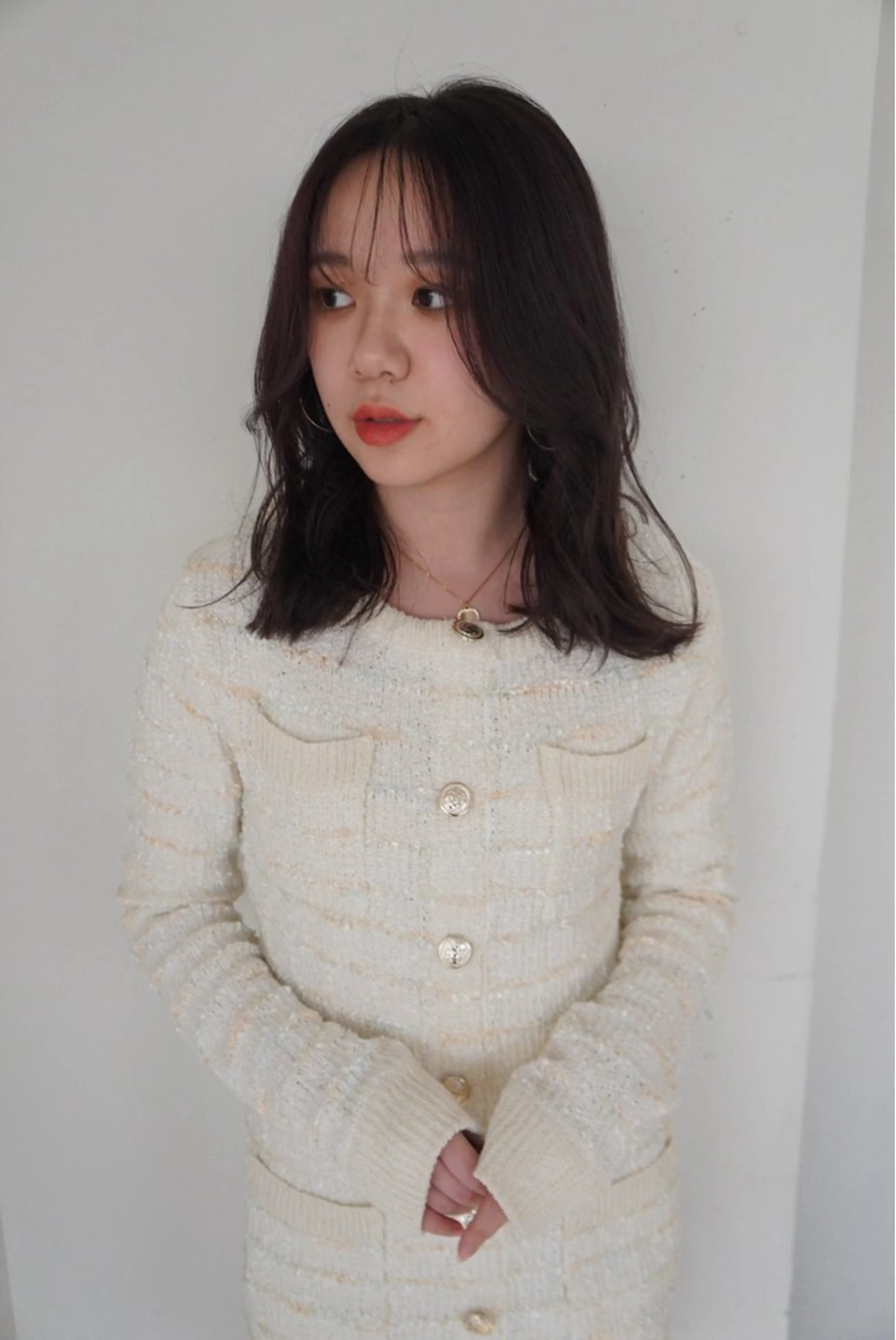 セミロング 小顔レイヤー×コンパ クトボブ/林隆平のヘアスタイル