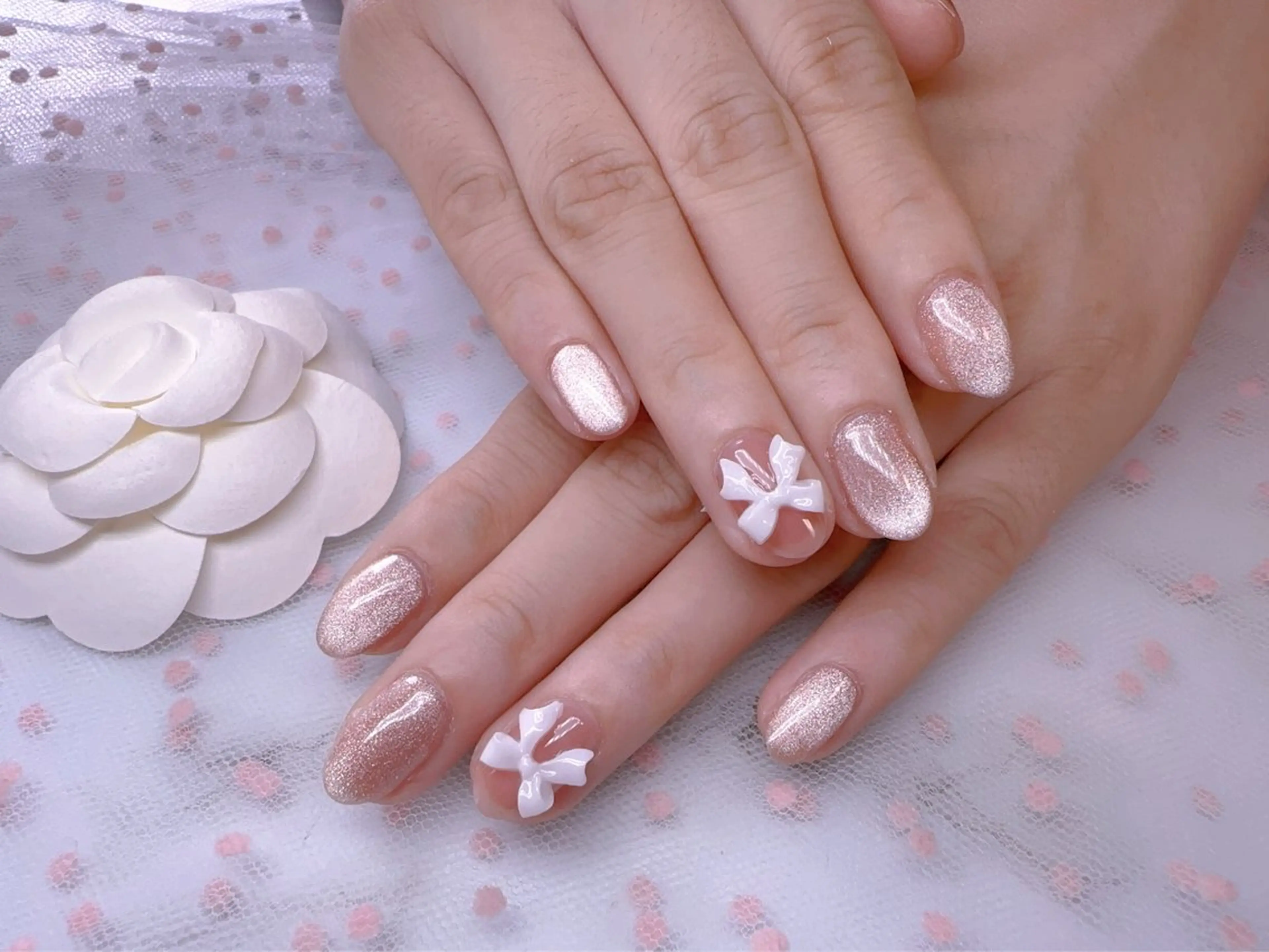 ネイル アートネイル オーロラネイル フットネイル 韓国ネイル ラメ(グリッター) Belle nail salon 新小岩のネイルデザイン