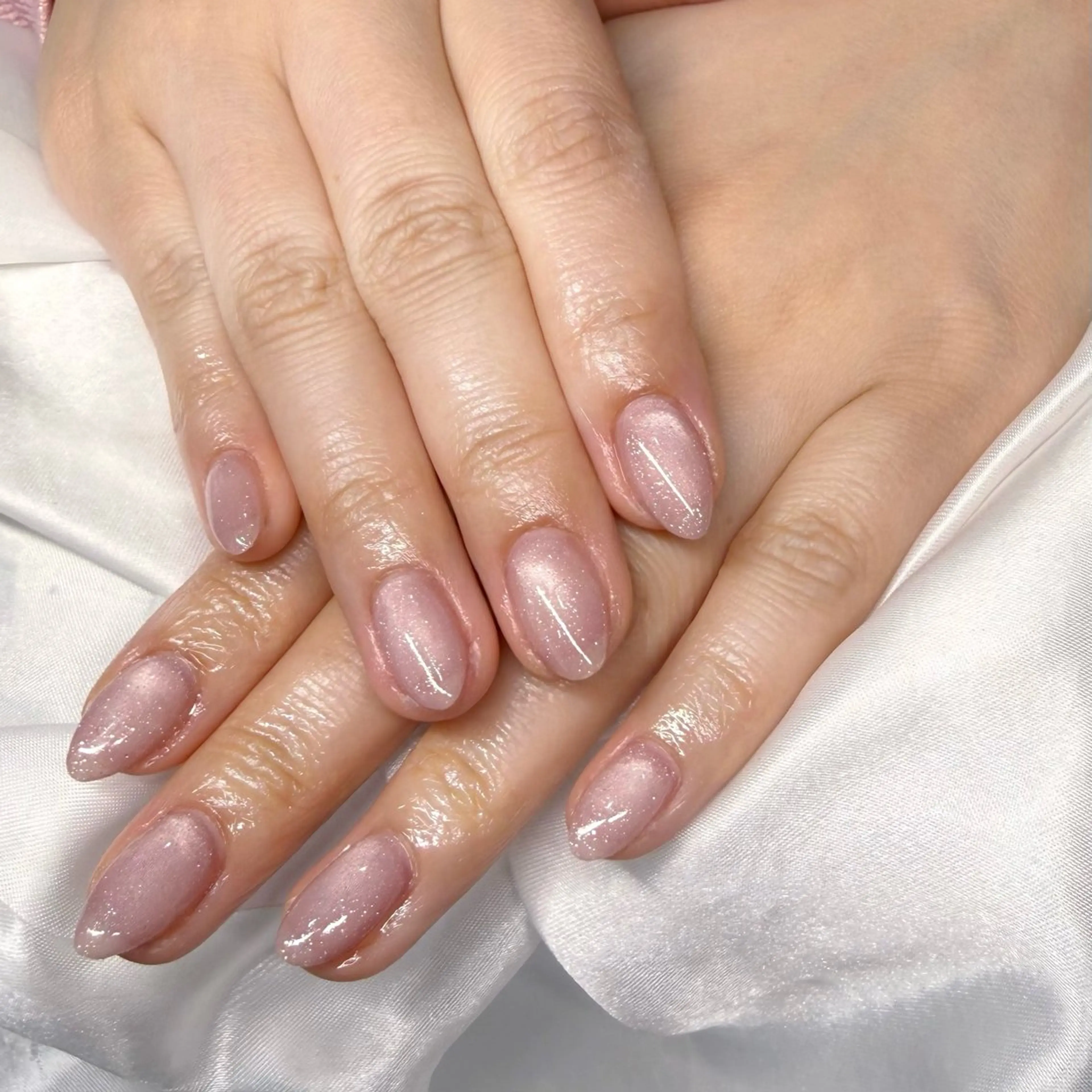 ケア+🩵マグネットネイル🩵の写真