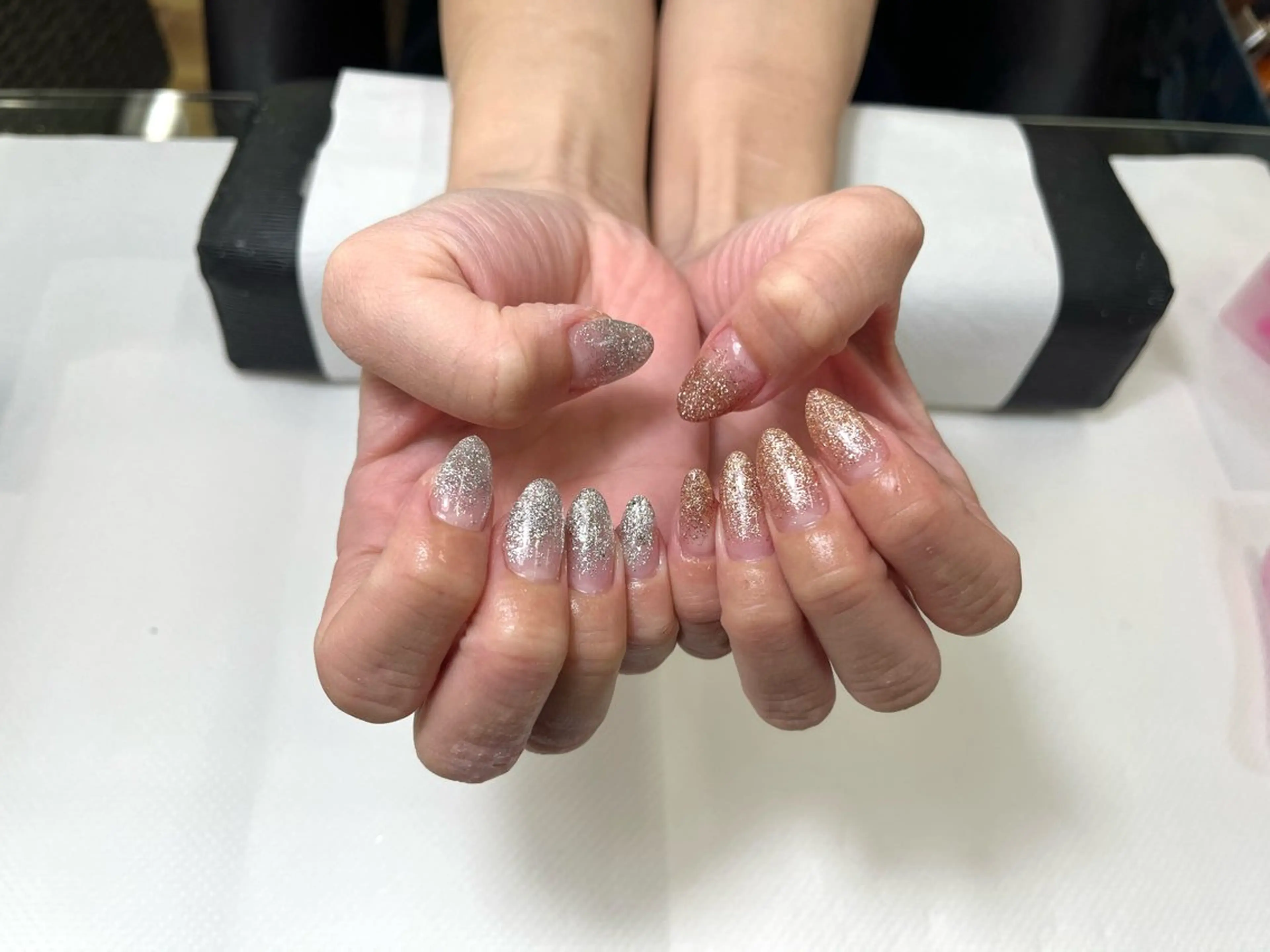 ネイル グラデーション ラメ(グリッター) ラメグラデーション KIKAWA MAI♡のネイルデザイン