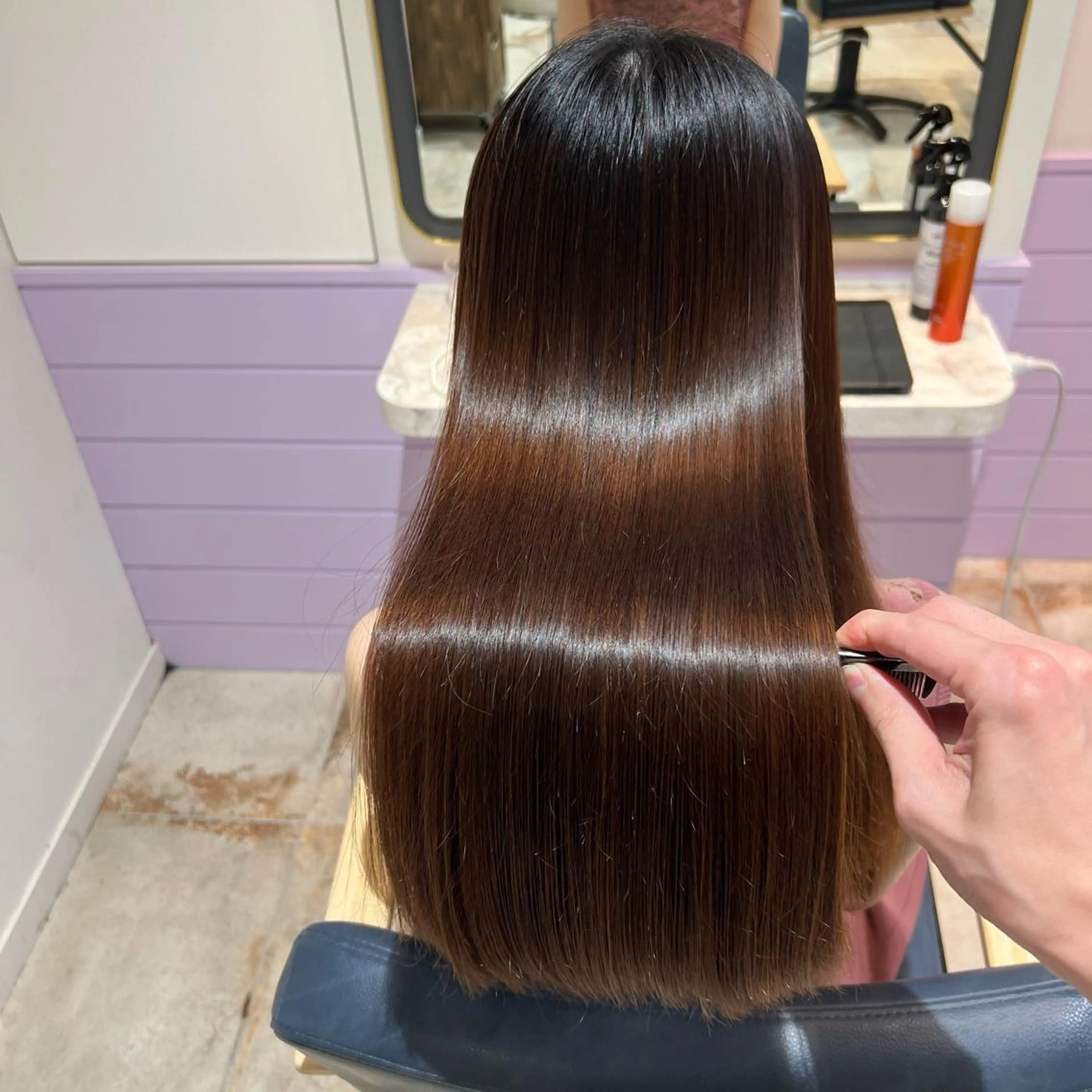 ロング 🍀失敗しない 縮毛矯正熊谷竜馬🍀のヘアスタイル