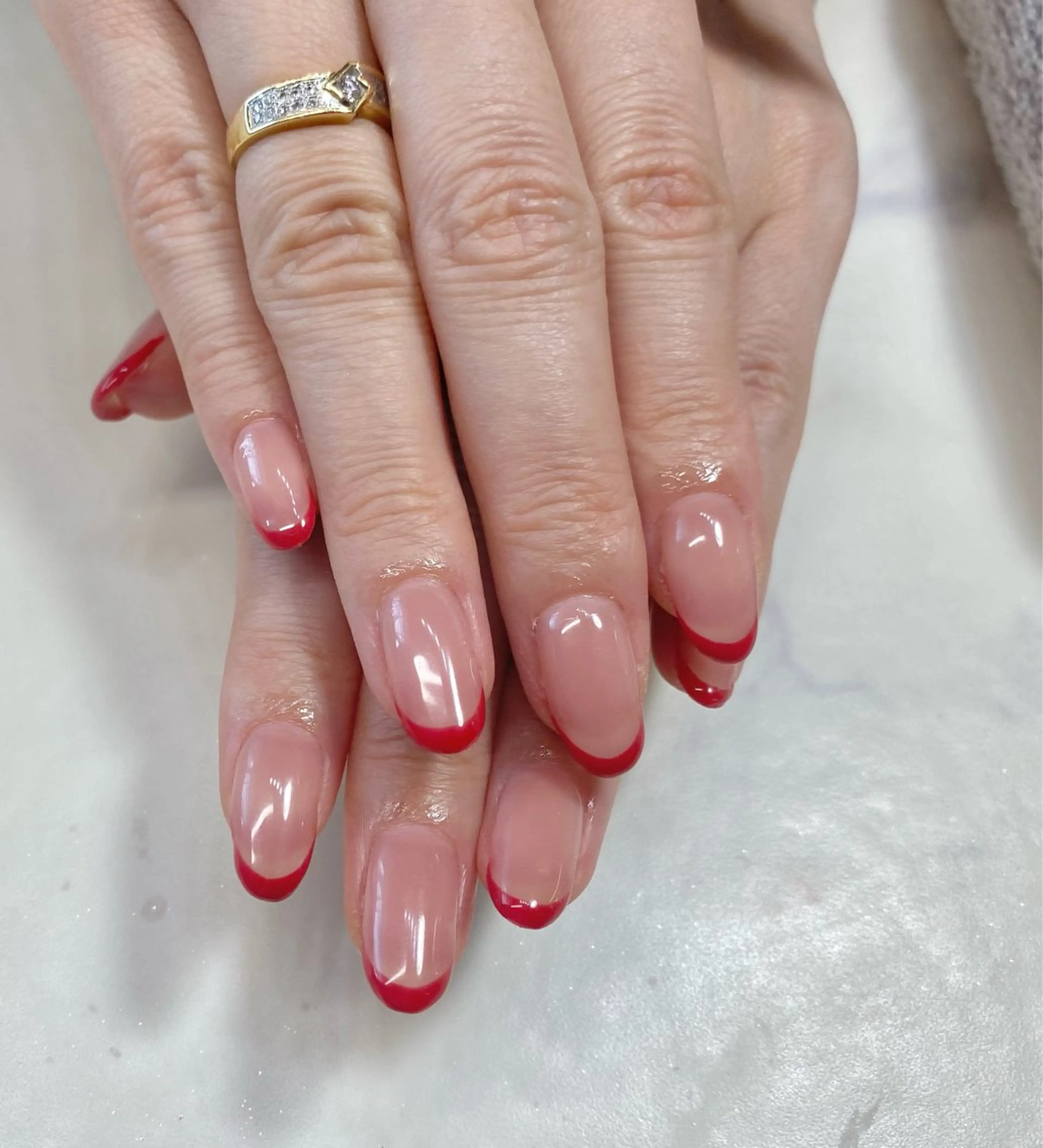 【平日限定】ベースワンカラーフレンチ💅オフ込の写真