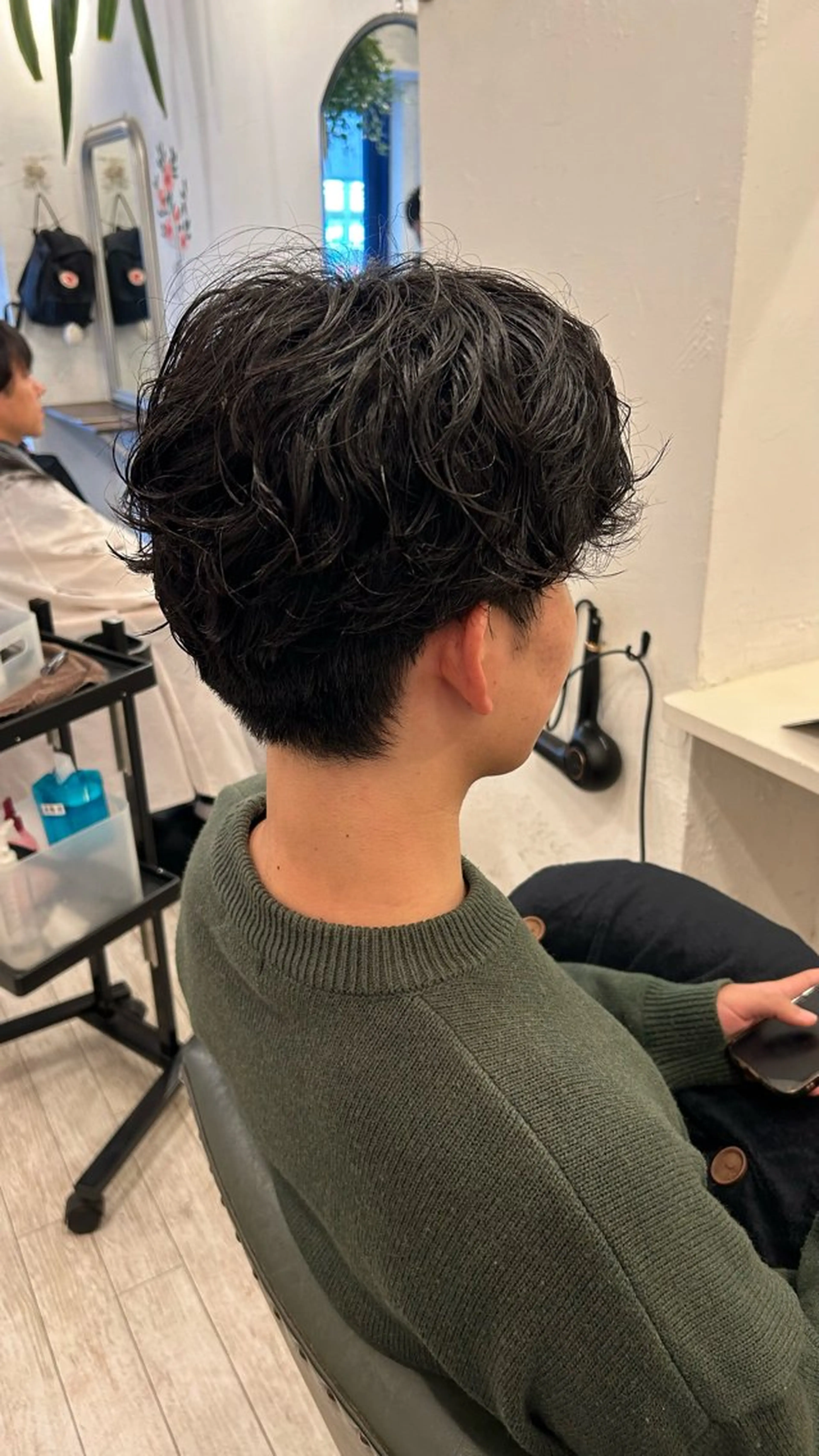 メンズ レザーカット/ ミニボブ/しおりのヘアスタイル