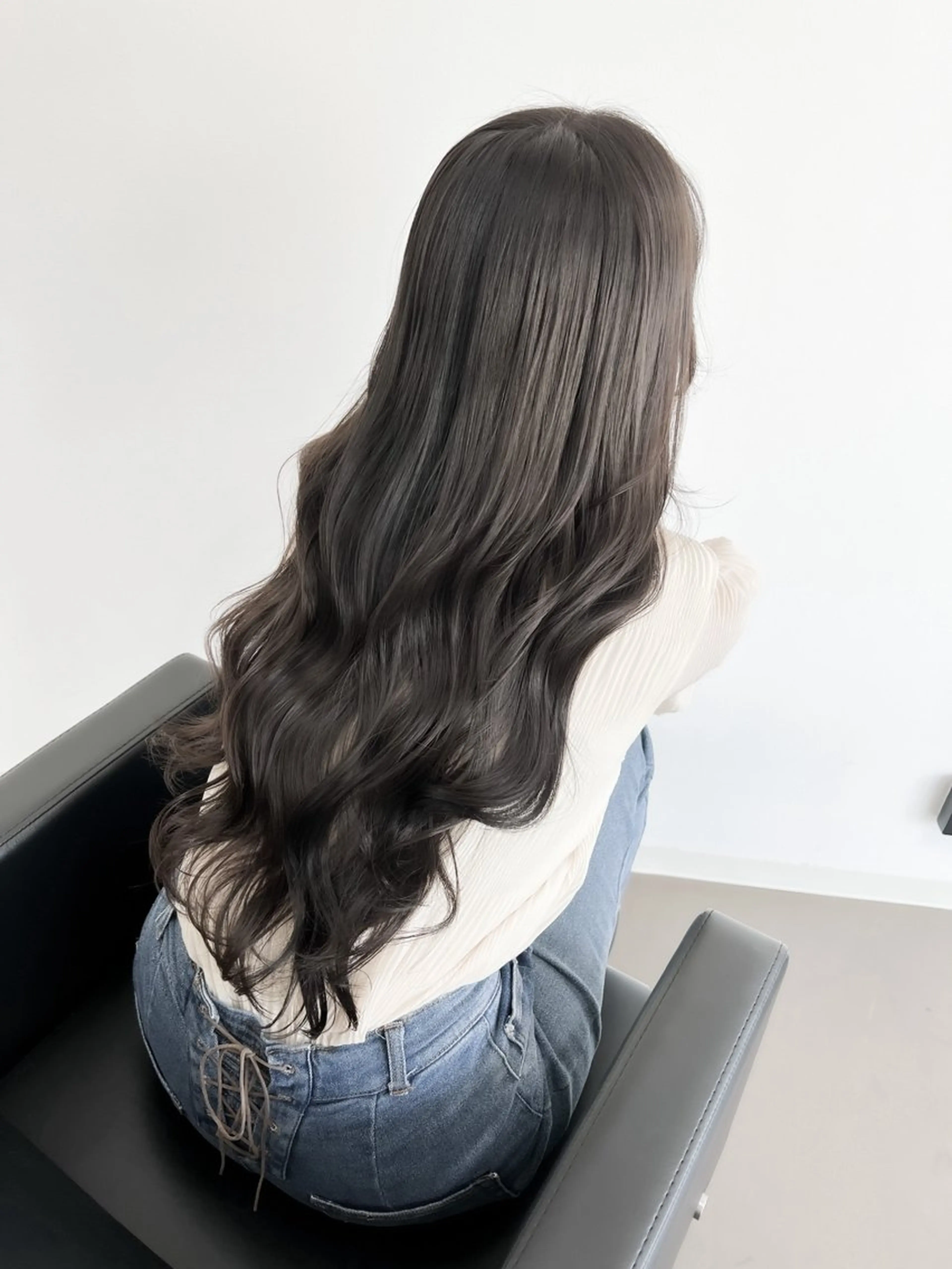 ロング カラー ブリーチ ダブルカラー グレージュ ブリーチなしカラー 神戸ボブ✂️ ioe三宮/田 伸佳のヘアスタイル