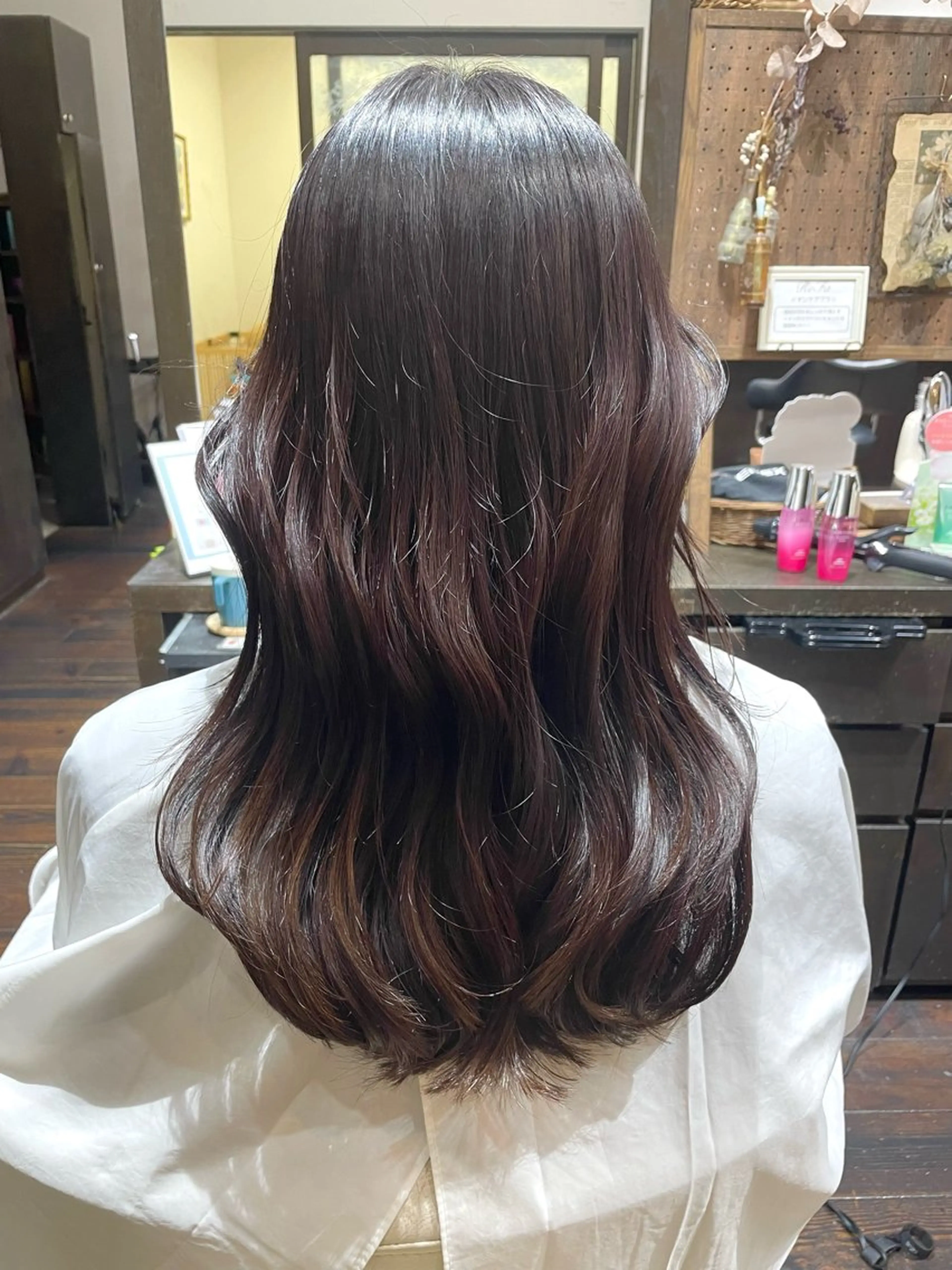 ロング カラー ラベンダーカラー 渡邉 光姫のヘアスタイル