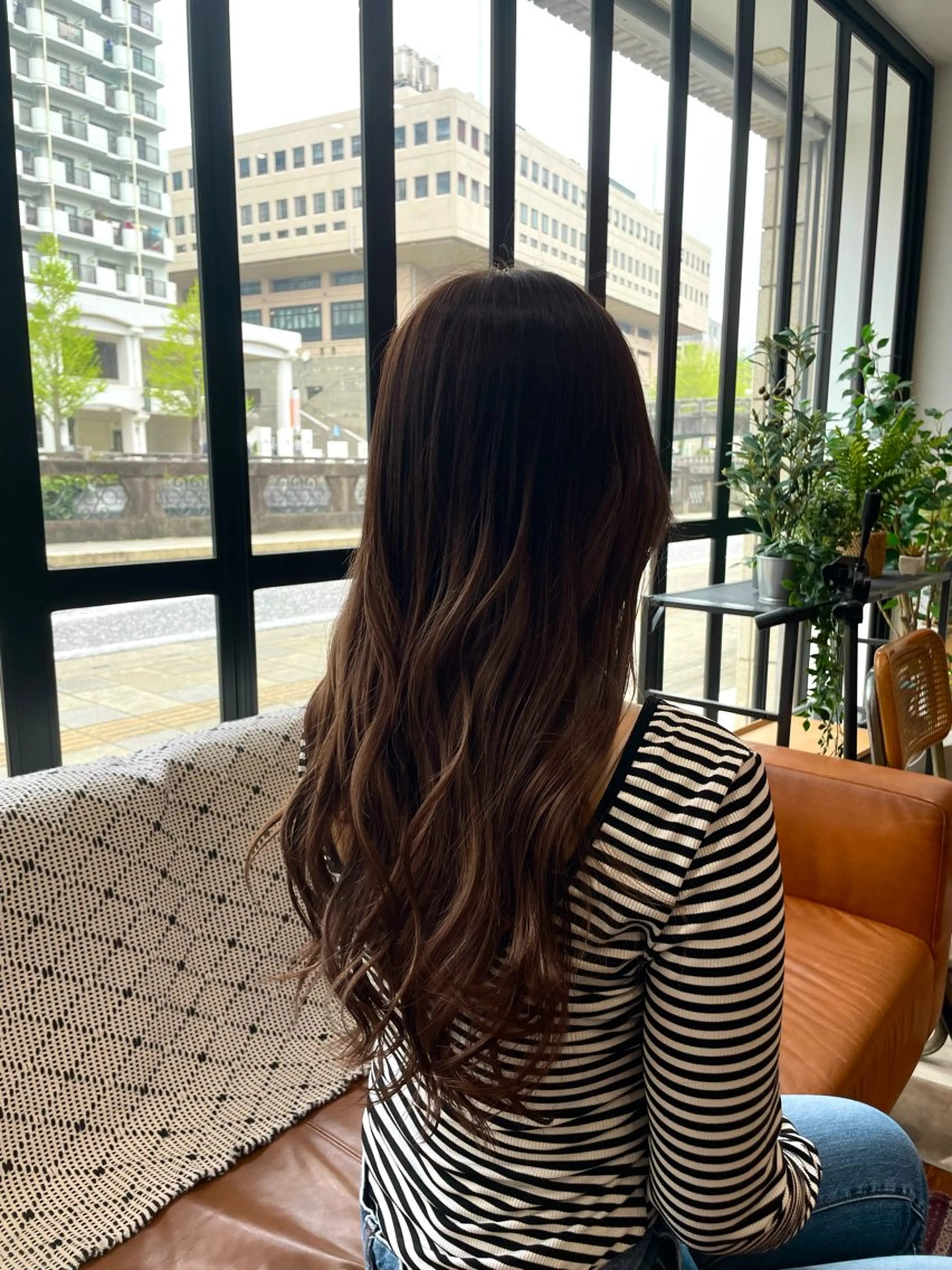 ロング カラー 上島 未緒のヘアスタイル