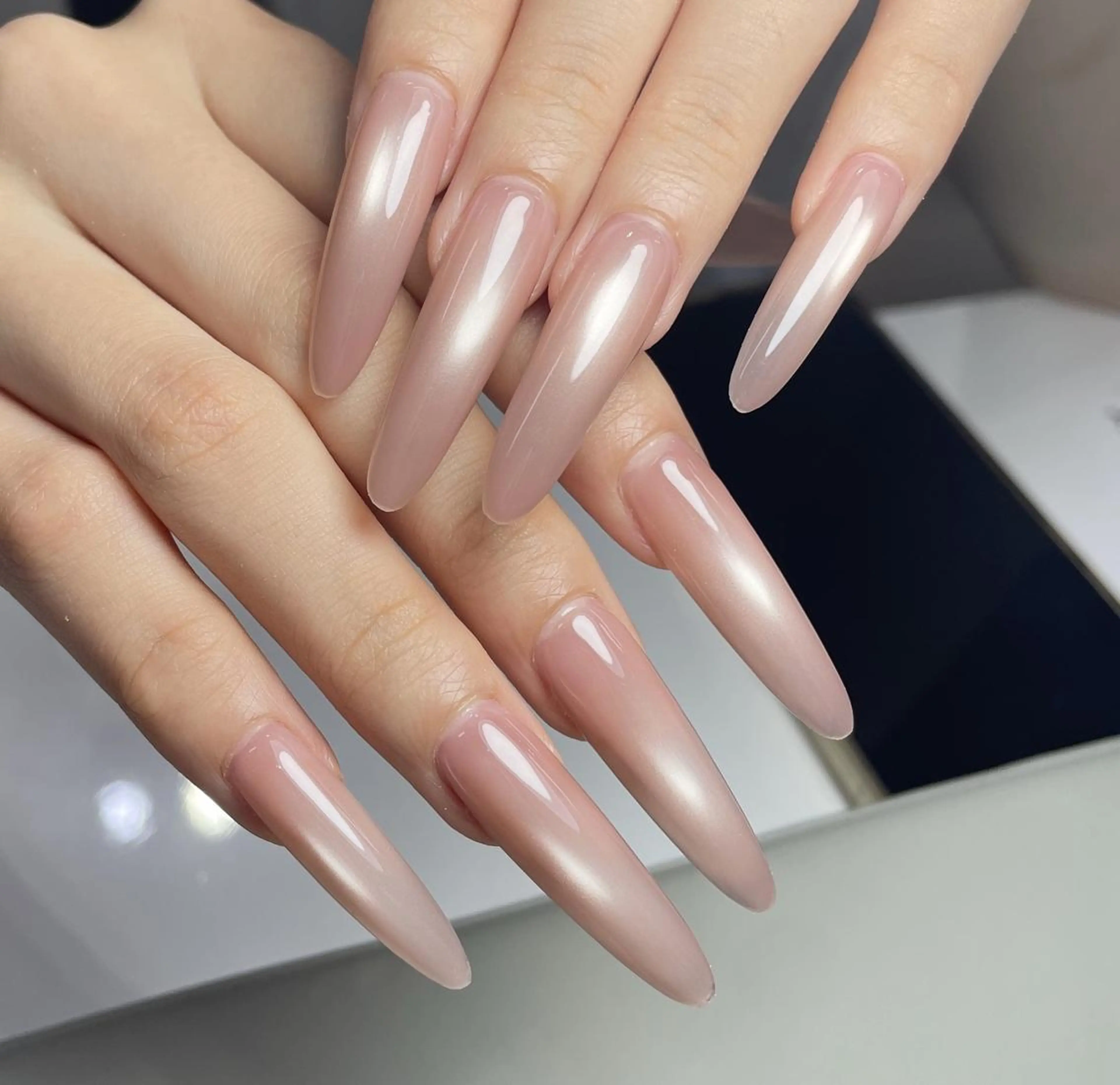 ネイル 長いだし/スカルプ/ パラシェルN.oneのネイルデザイン