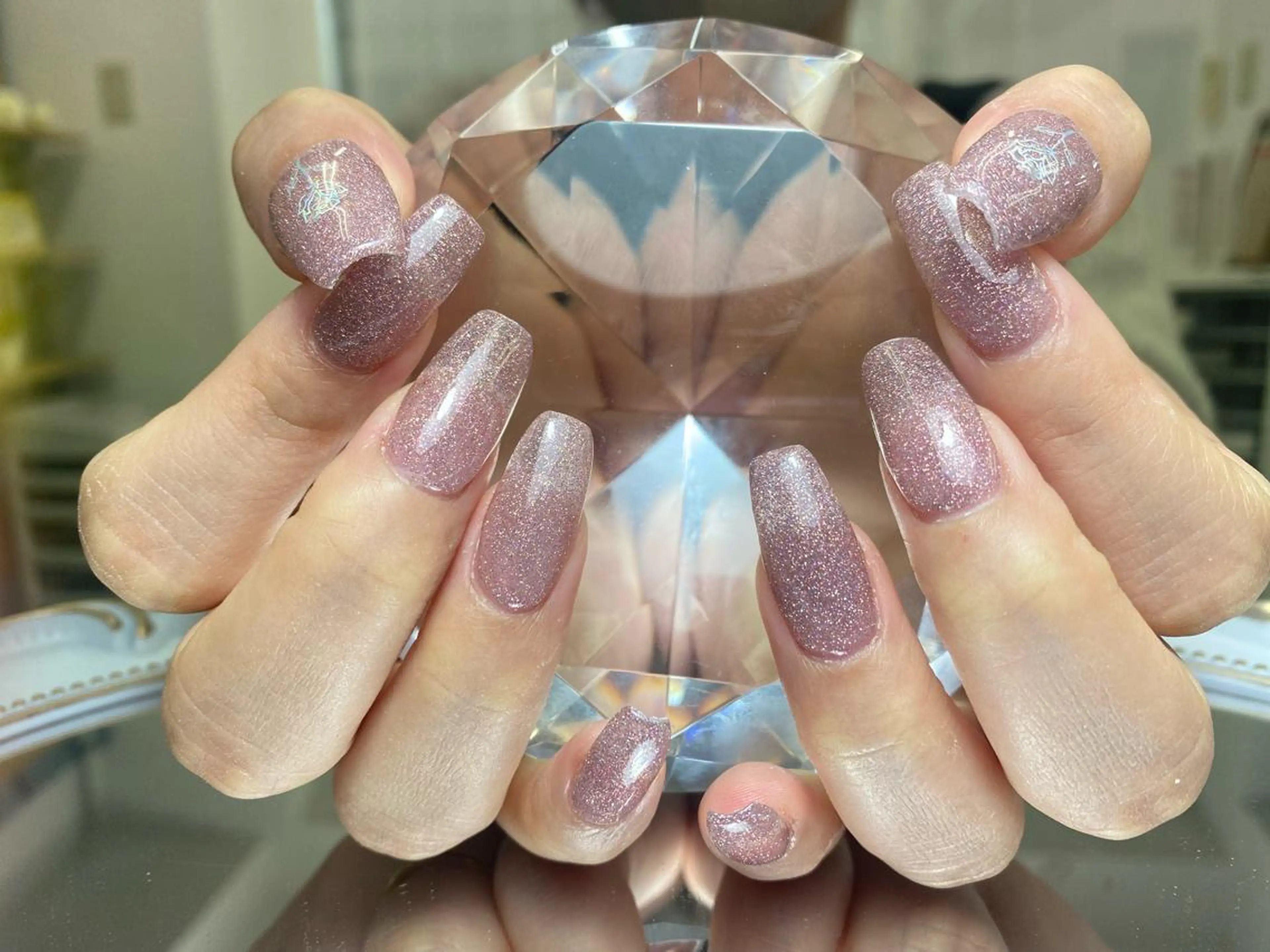 ネイル マグネットネイル マグネットワンカラー ワンカラーネイル ToliyDeliy Nail Salonのネイルデザイン