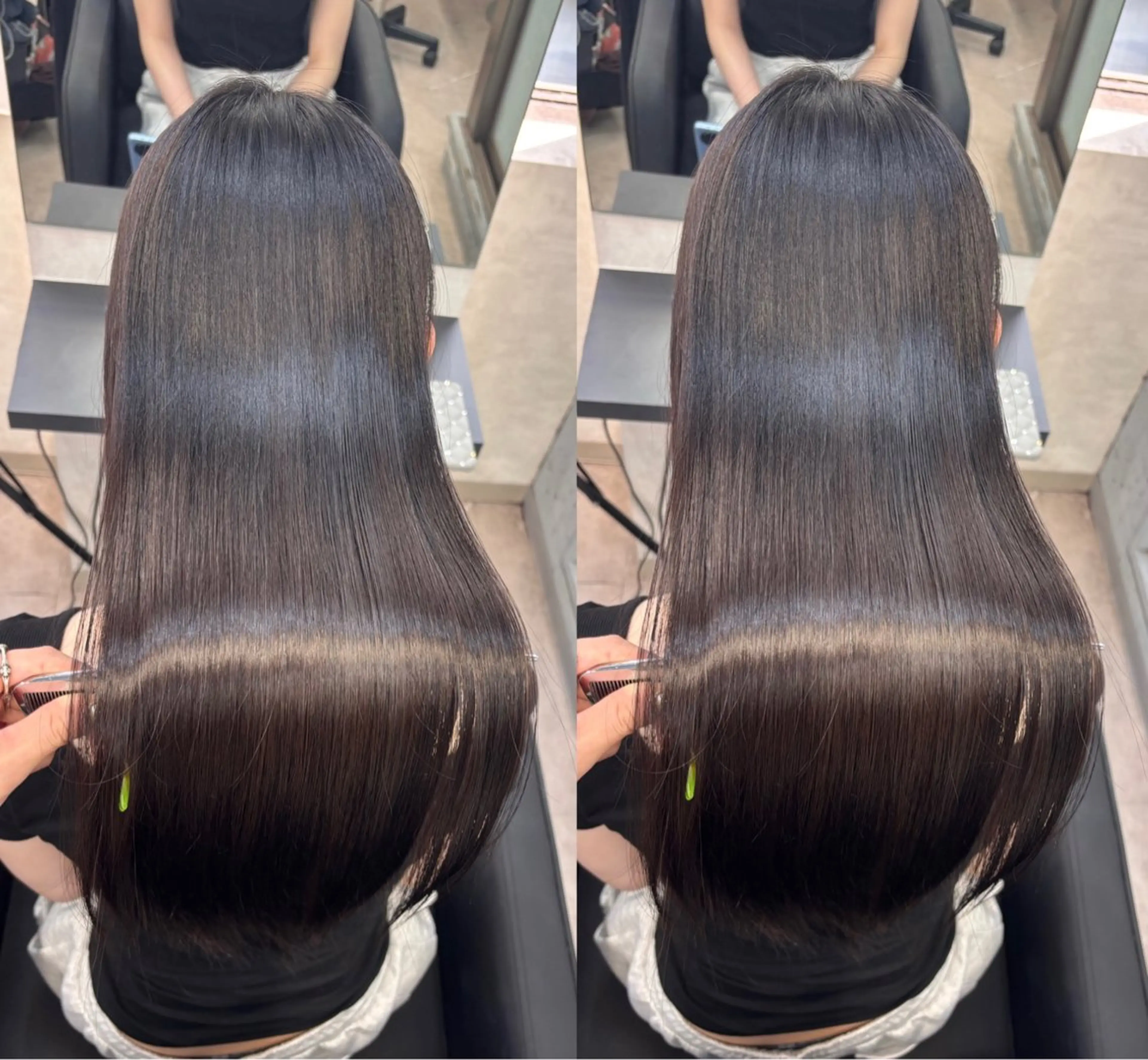 セミロング カラー 新宿/髪質改善/ 縮毛矯正/松永ゆいのヘアスタイル
