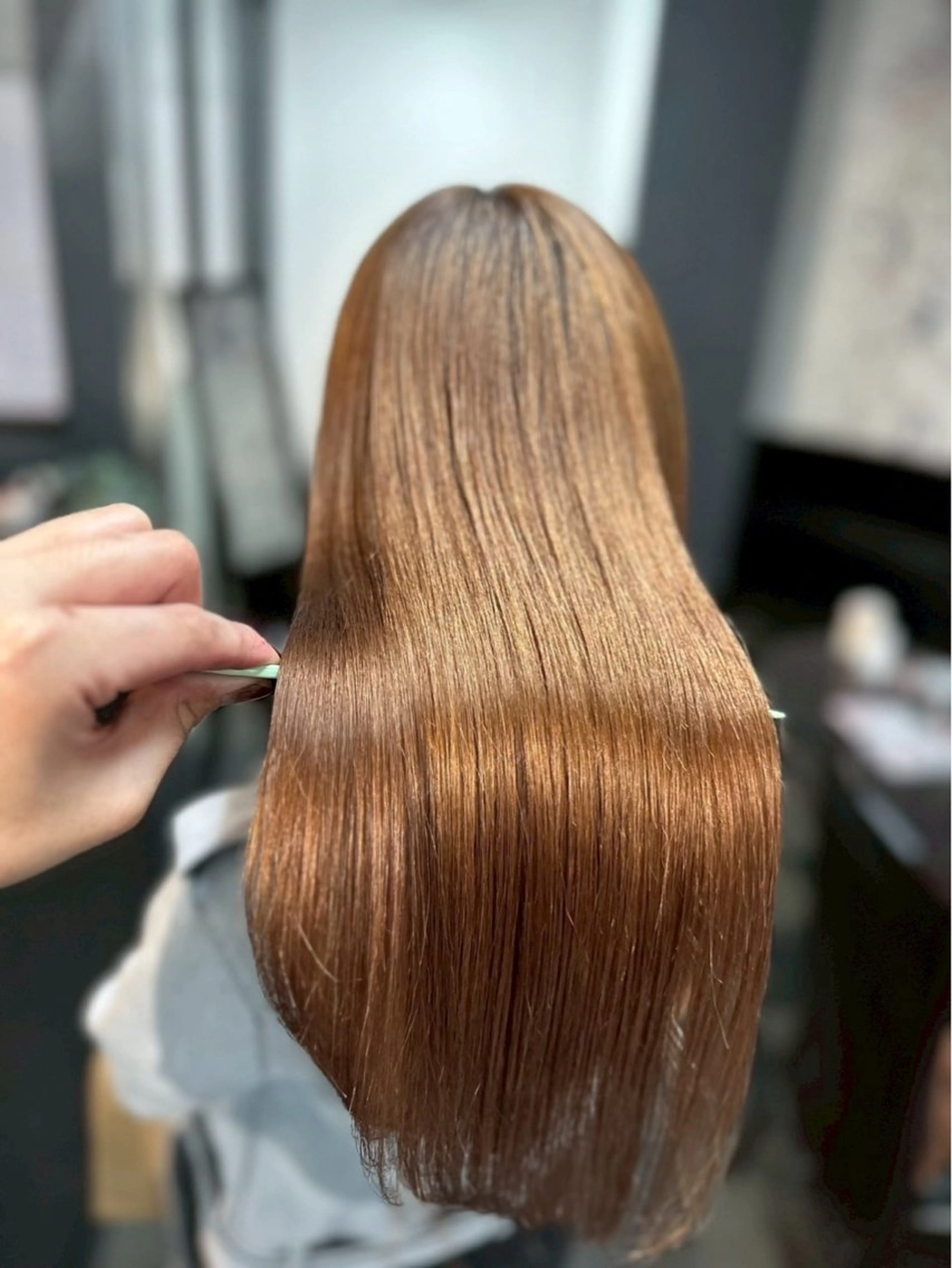 ロング 縮毛矯正 北村 理奈のヘアスタイル