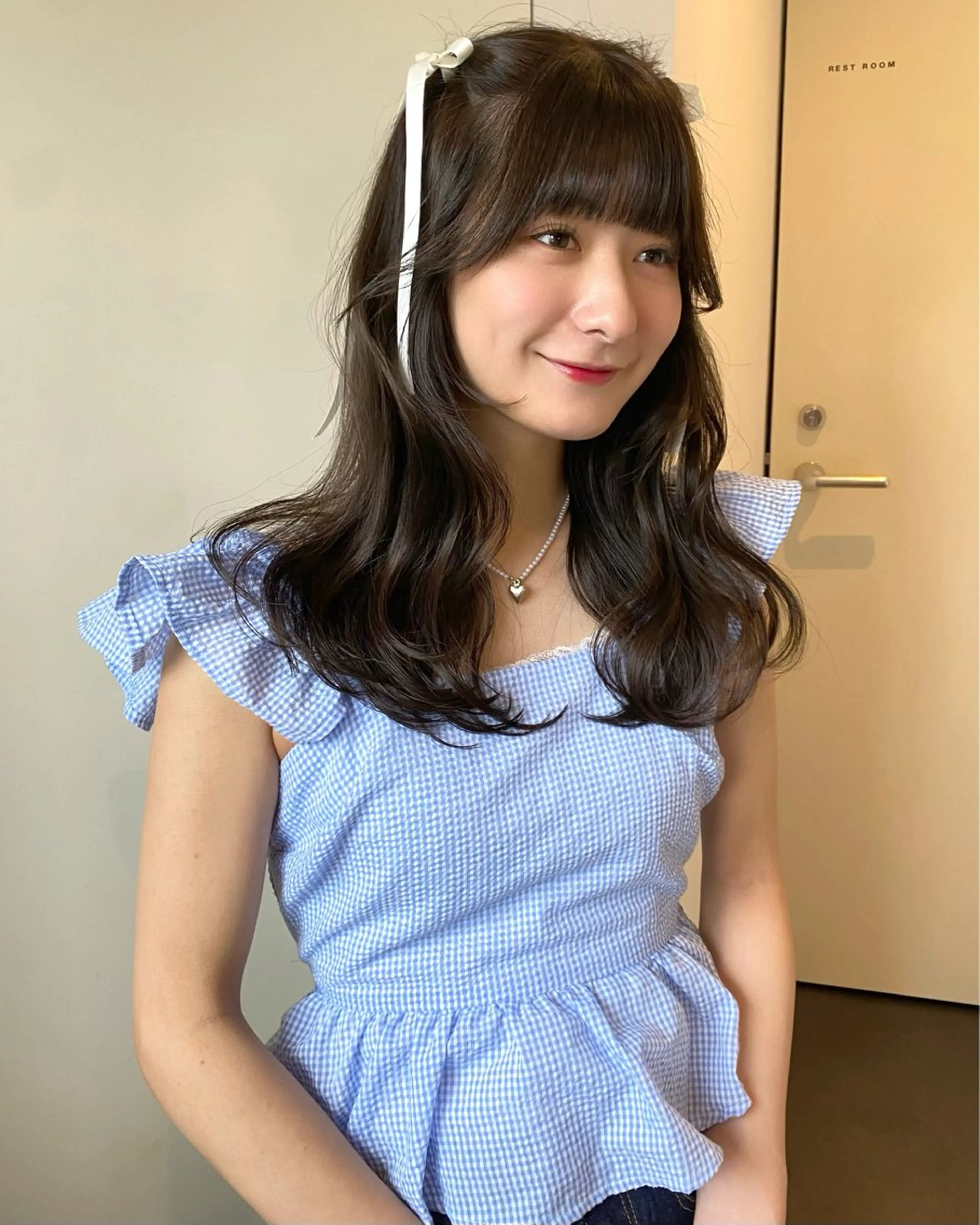 ロング カラー ベージュカラー ブリーチ 透明感カラー ダブルカラー ブリーチなしカラー ヘアカラー mizuki/ピンク ベージュ.レイヤーのヘアスタイル