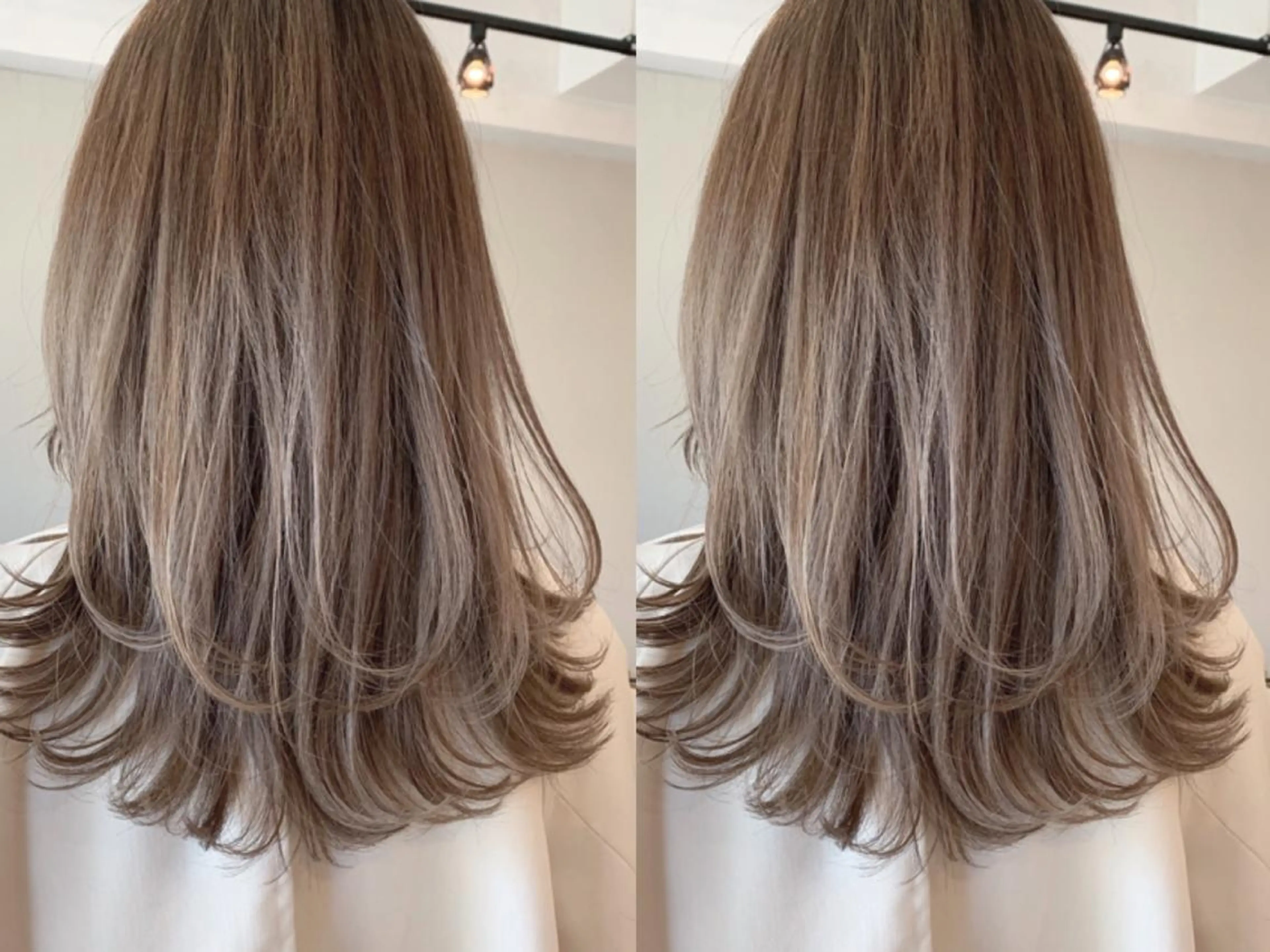 ミディアム カラー カット ヘアカラー トリートメント ヘッドスパ 透明感/オリーブ/ グレージュ/YUKAのヘアスタイル