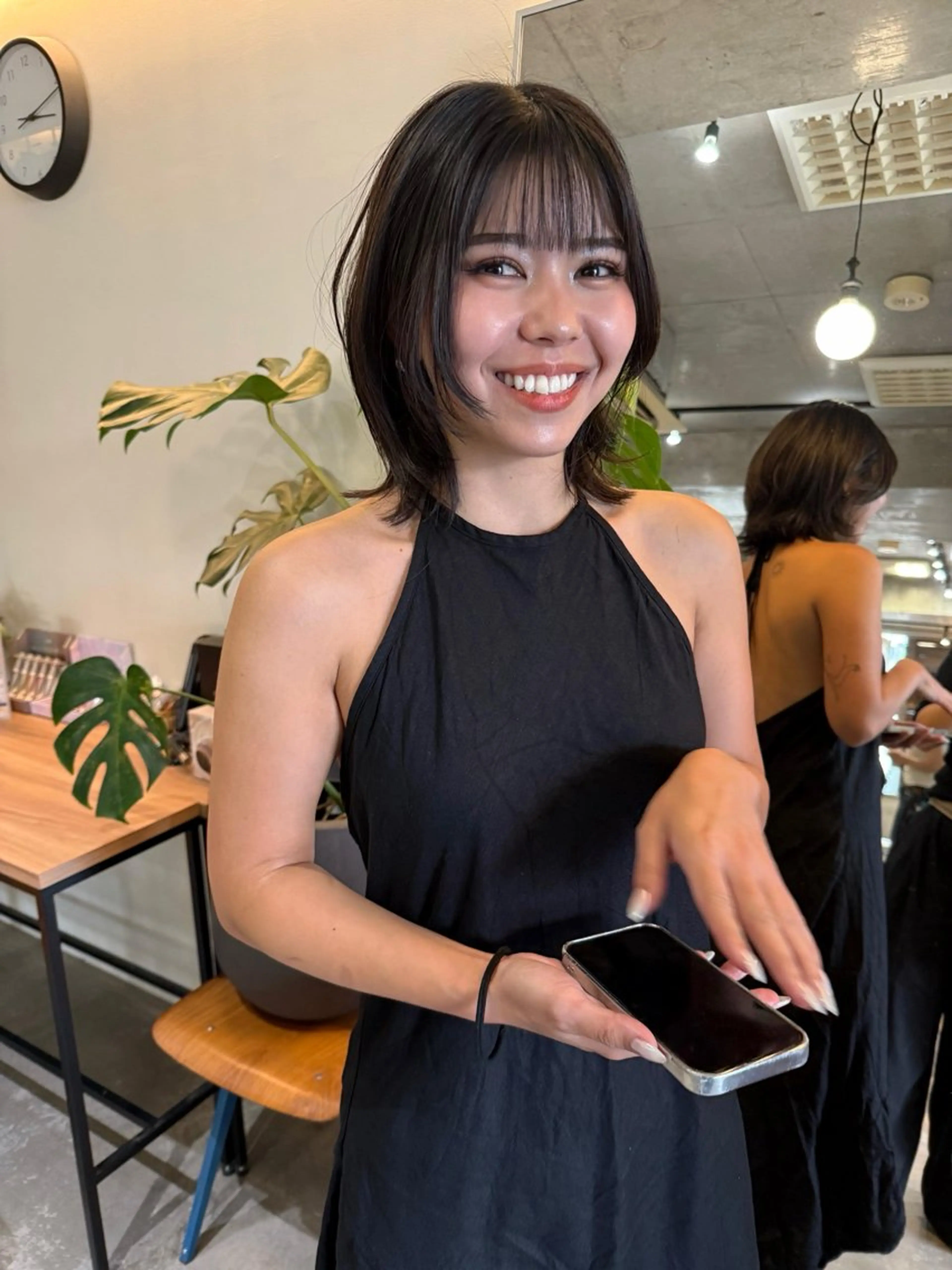 ミディアム くびれヘア レイヤーカット カット ヘアカラー レイヤーカット\ウル フ　chinatsuのヘアスタイル