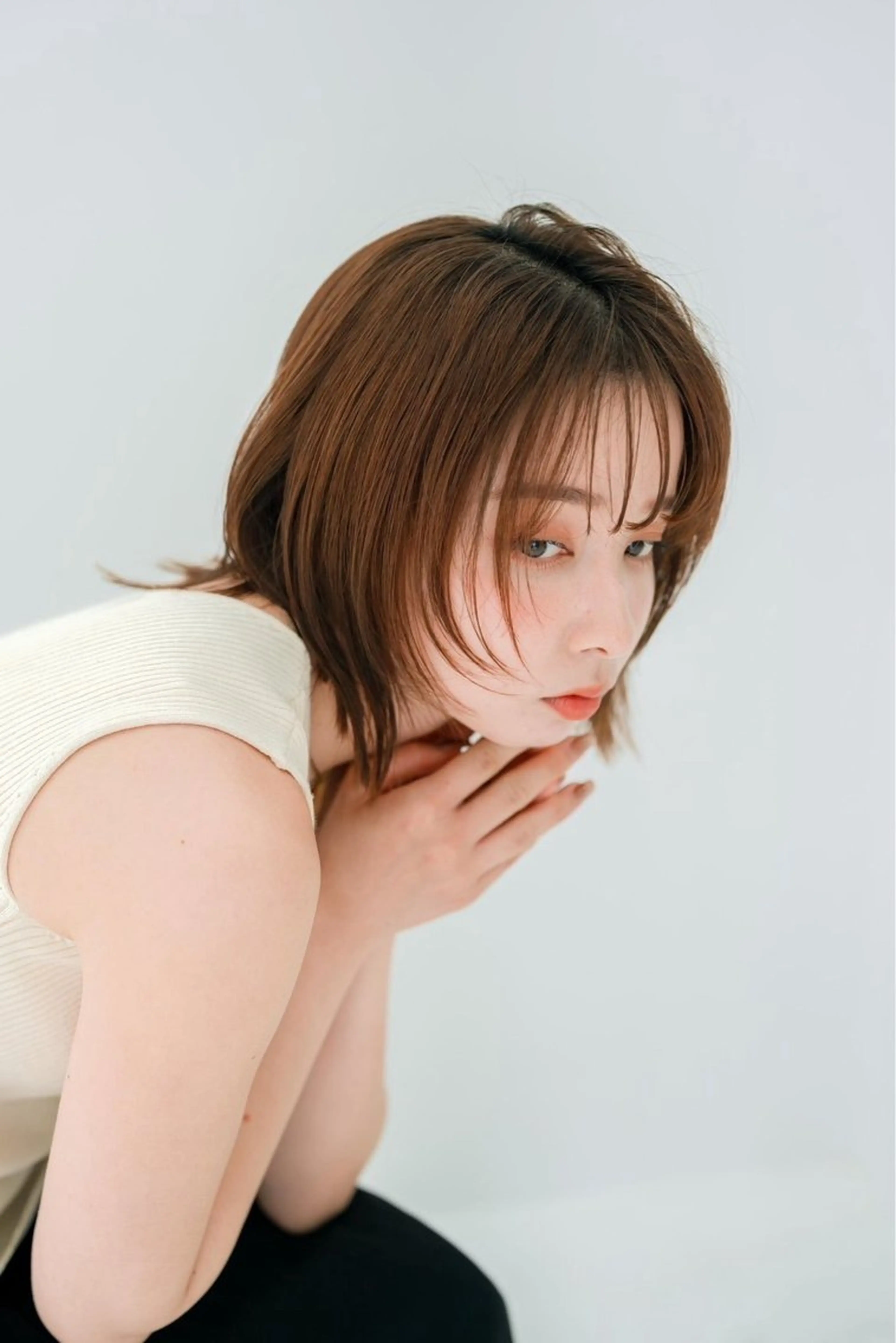 ミディアム カラー 似合わせバランス得意 青野さくらのヘアスタイル