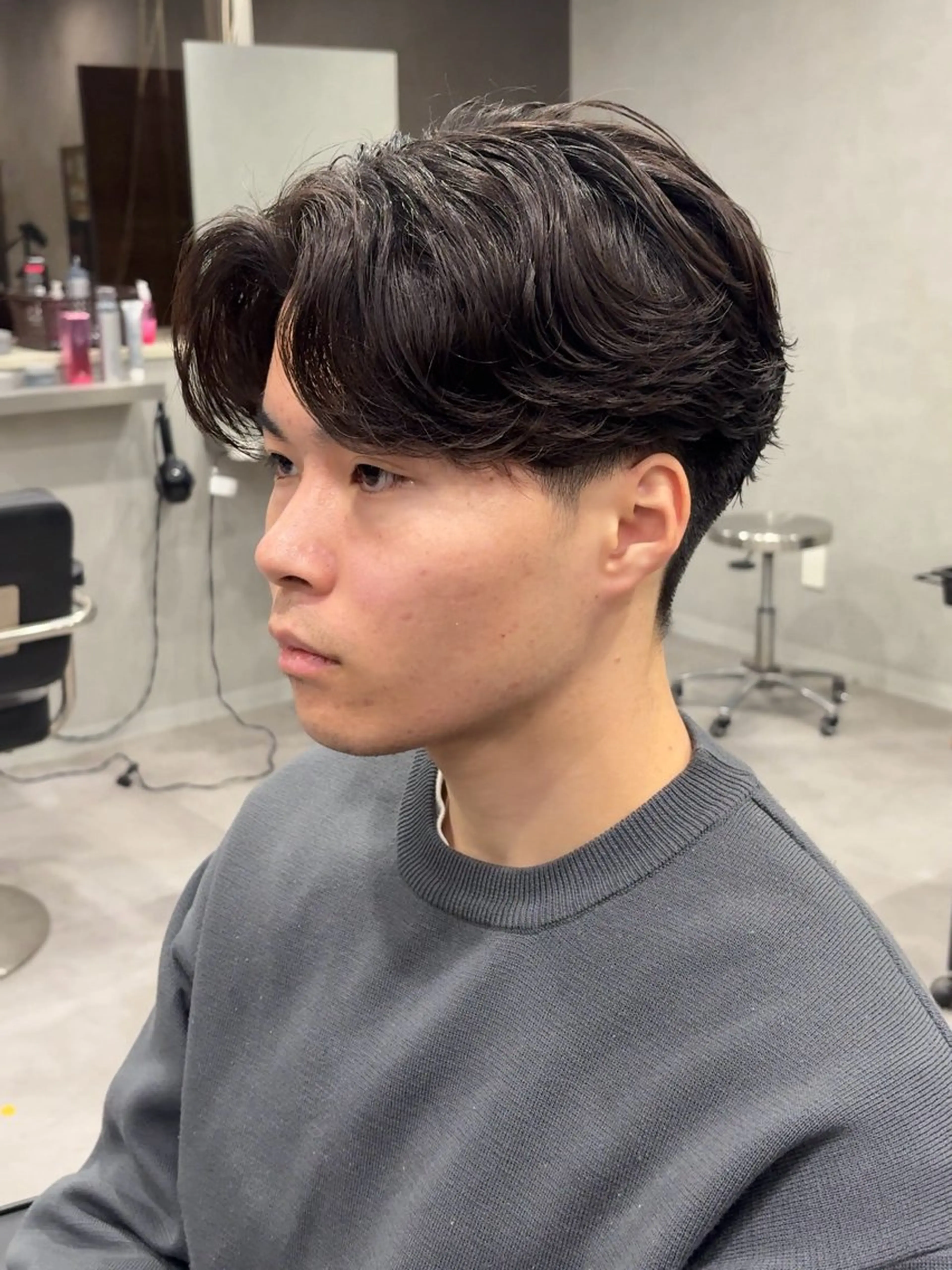 パーマ メンズ カット パーマ 小岩 隆樹のヘアスタイル