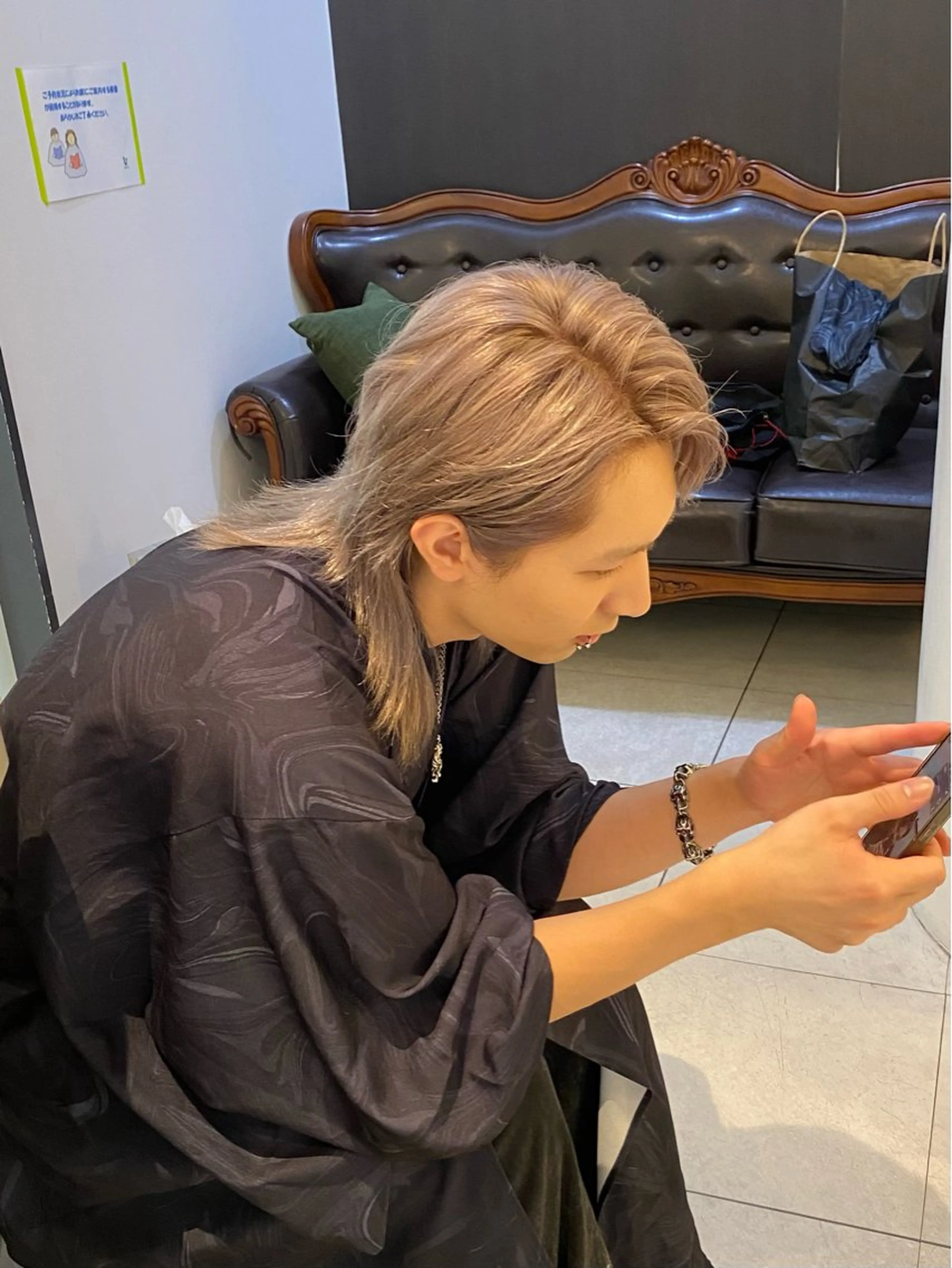 カラー メンズ シルバー カット ヘアカラー トリートメント mai / linoah˚✧のヘアスタイル