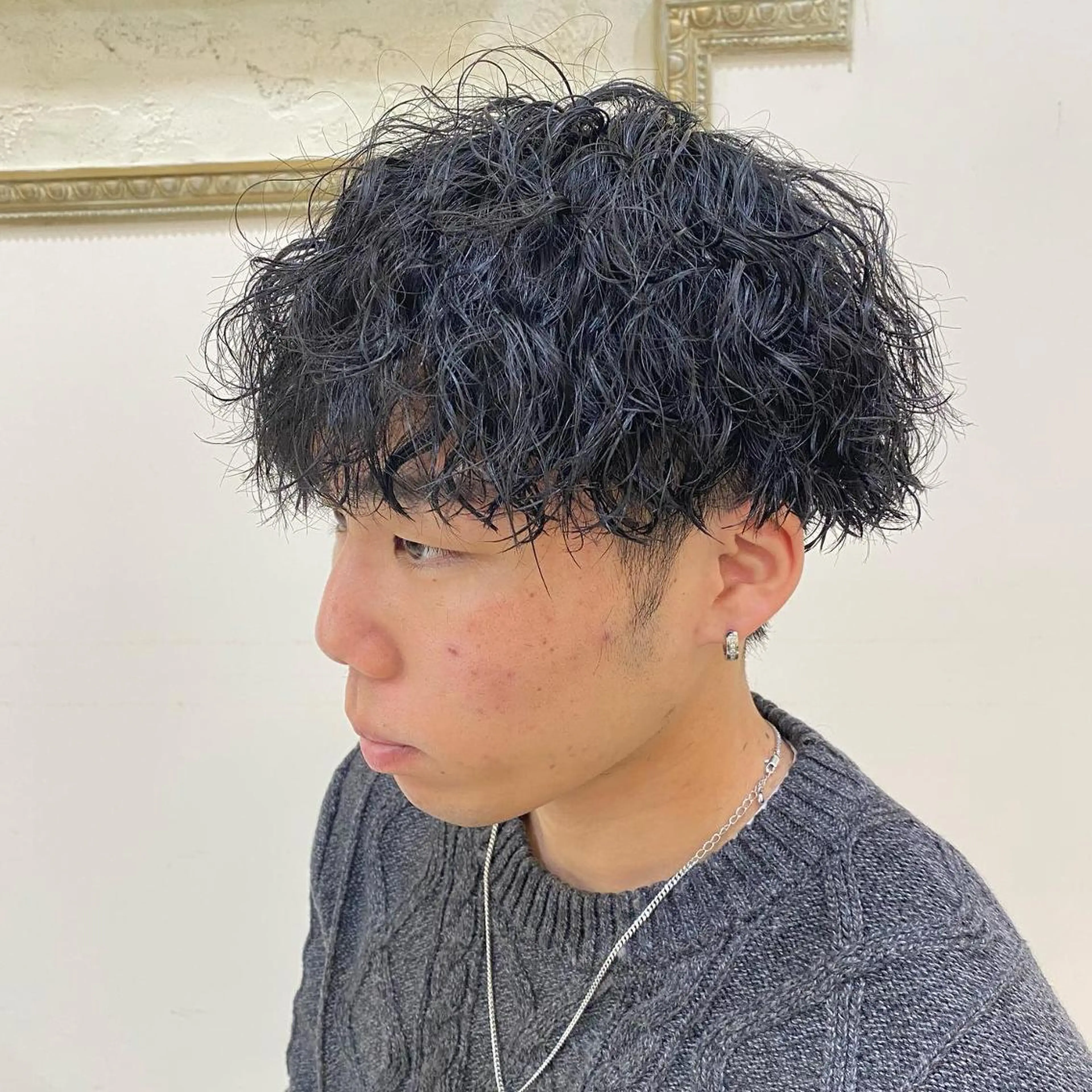 パーマ メンズ フェードカット メンズパーマ メンズツイストパーマ ツイストスパイラルパーマ 刈り上げ 年間2000名担当◎ パーマ職人/仲原佑樹のヘアスタイル