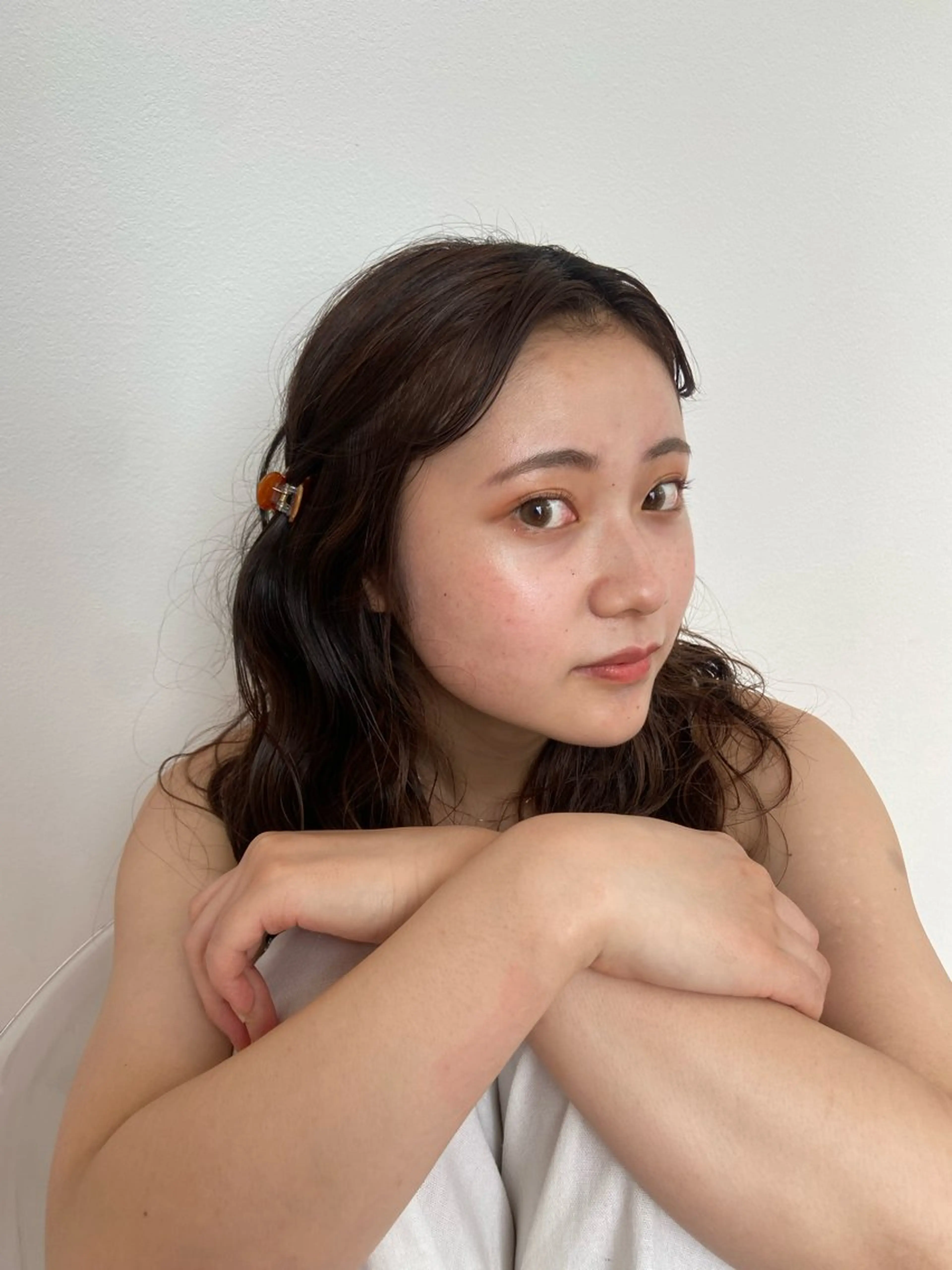 セミロング ヘアアレンジ オレンジブラウン 🌼似合わせのプロ 心斎橋/rena🌼のマツエク・マツパデザイン