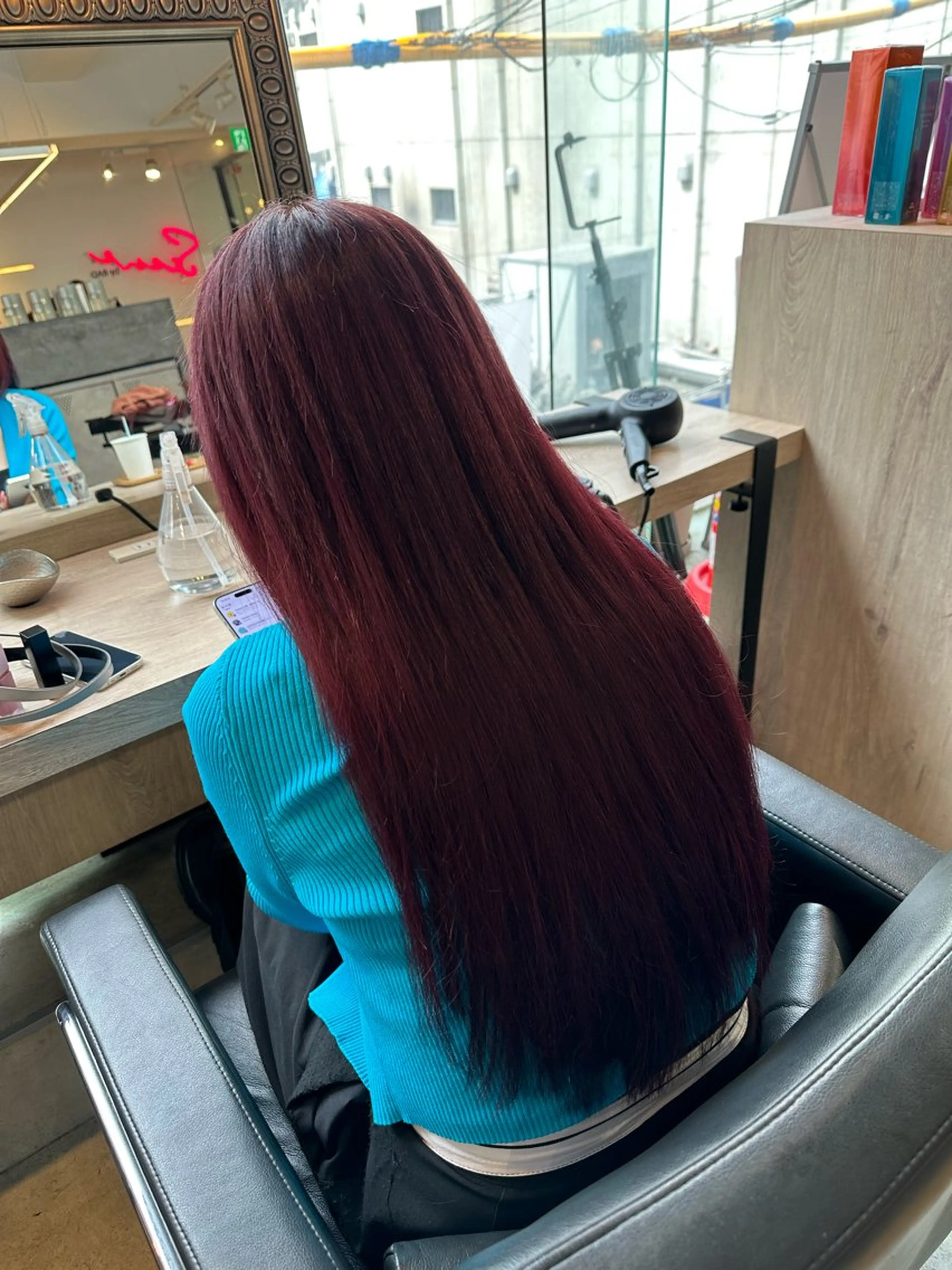 ロング カット ヘアカラー エクステ 美髪・シールエクステ ホソタニリョウコのヘアスタイル