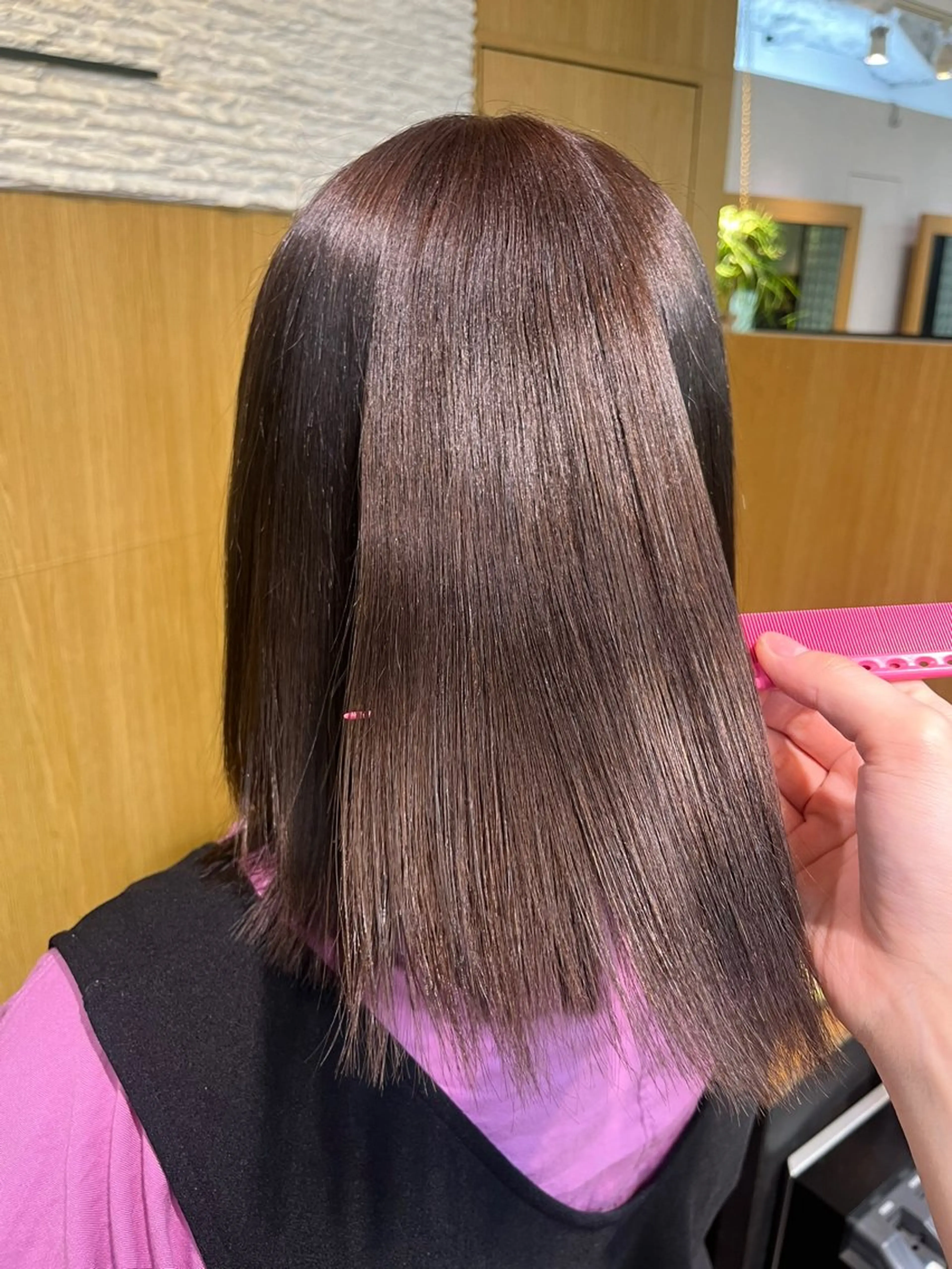 カラー ひなこ♡縮毛矯正/ 艶カラー🤍透明感のヘアスタイル